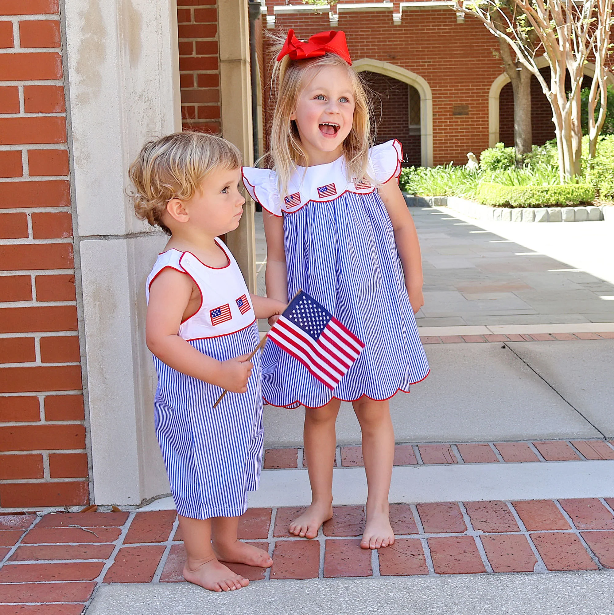 American Flag Blue Stripe Amelia Dress - Image 3