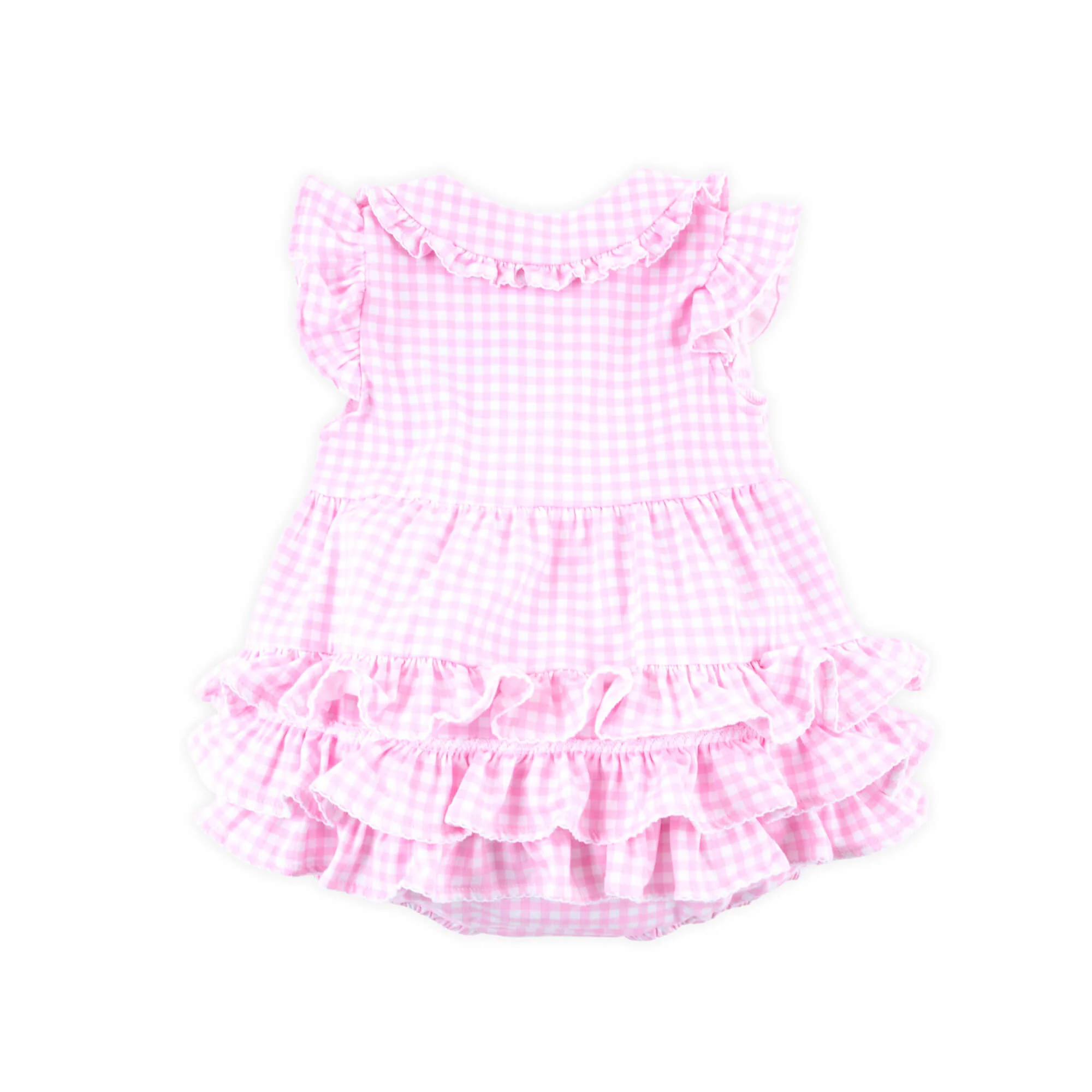Apple Blossom Pink Gingham Ruth Bubble - Image 2