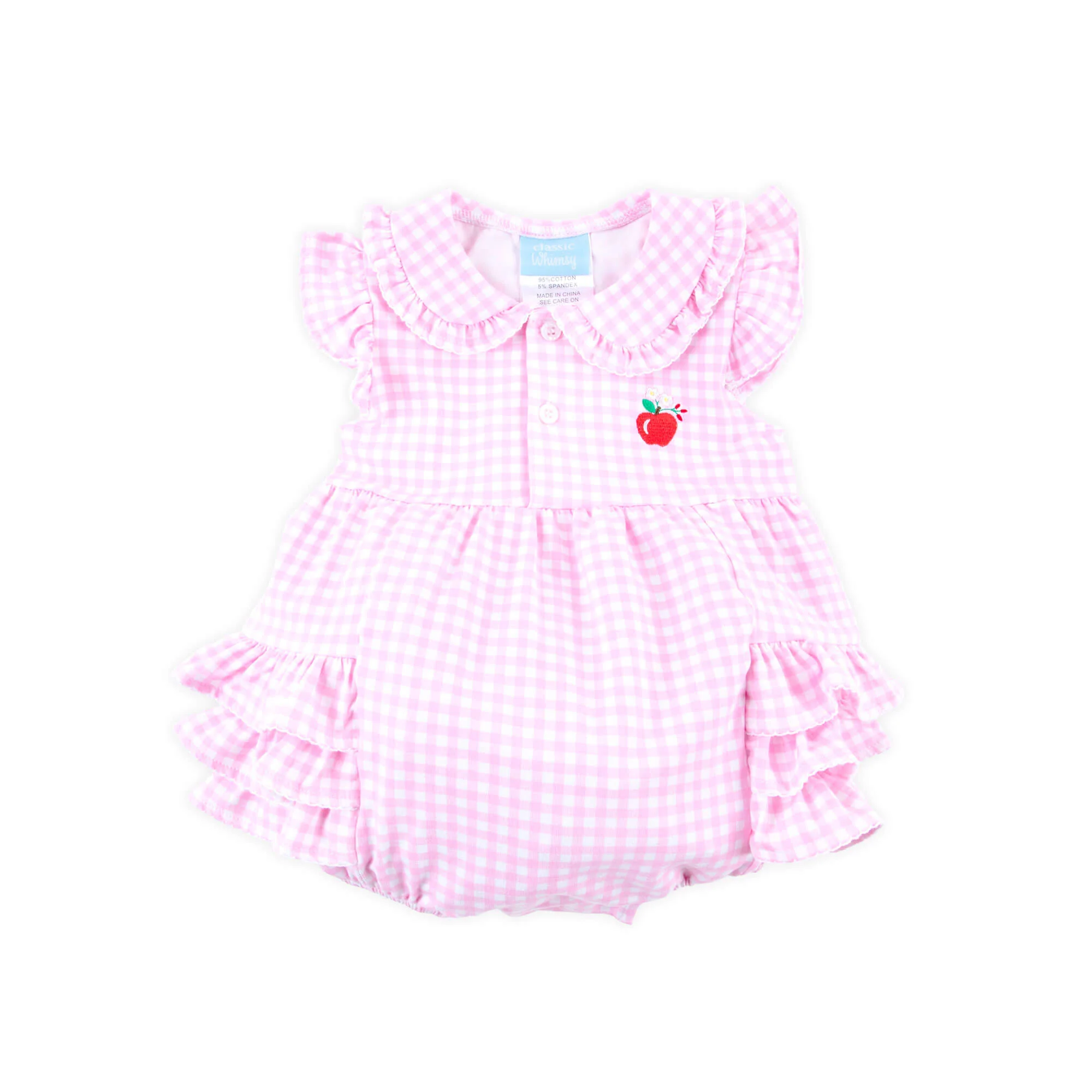 Apple Blossom Pink Gingham Ruth Bubble - Image 3