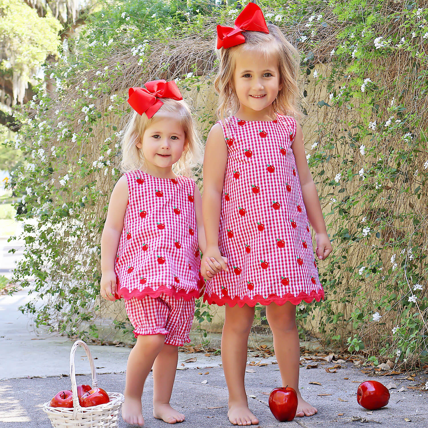 Tiny Apples Red Gingham Sadie Bloomer Set - Image 8