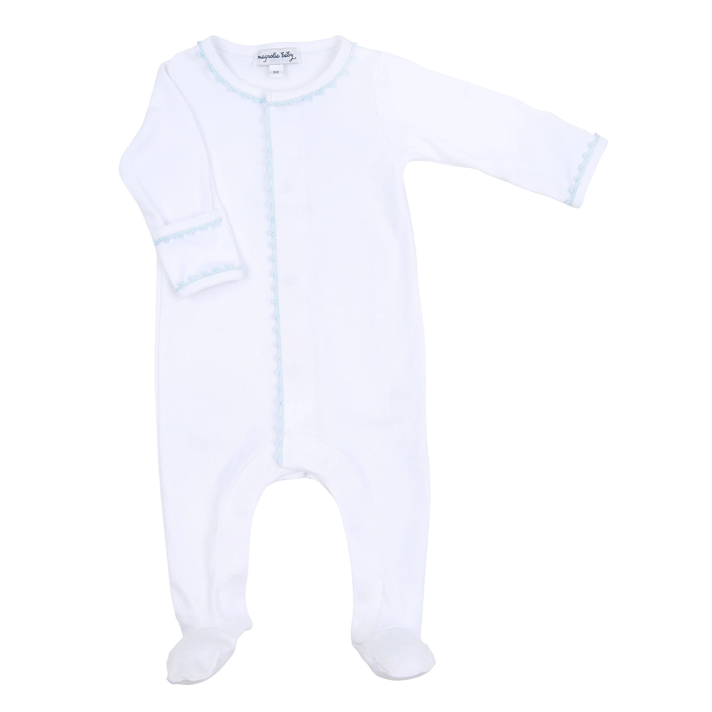 Baby Joy Footie with Crochet Trim - Image 3