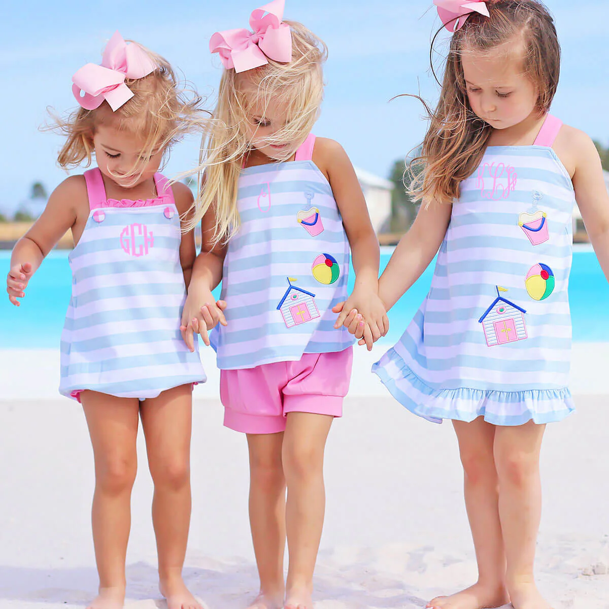 Beach Applique Cross Back Short Set - Image 5