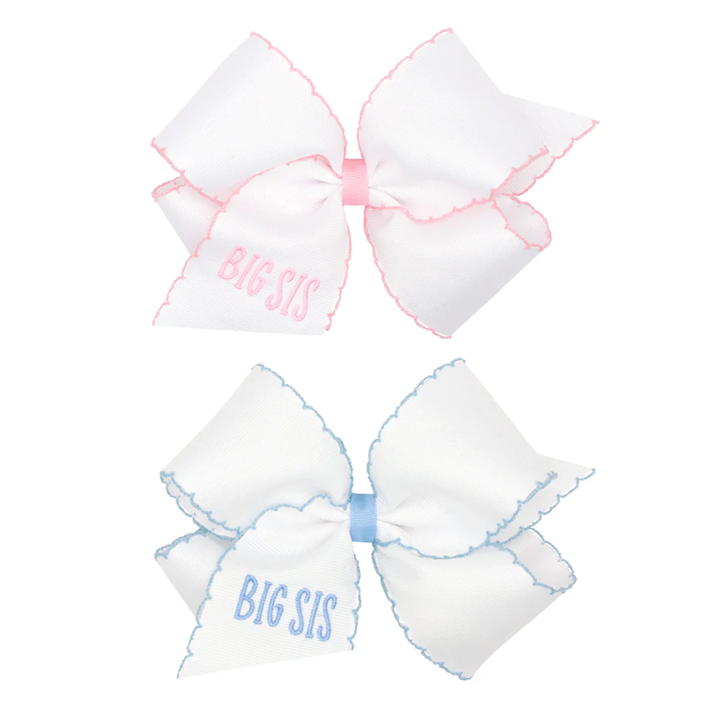 Big Sis Embroidered Moonstitch Bow