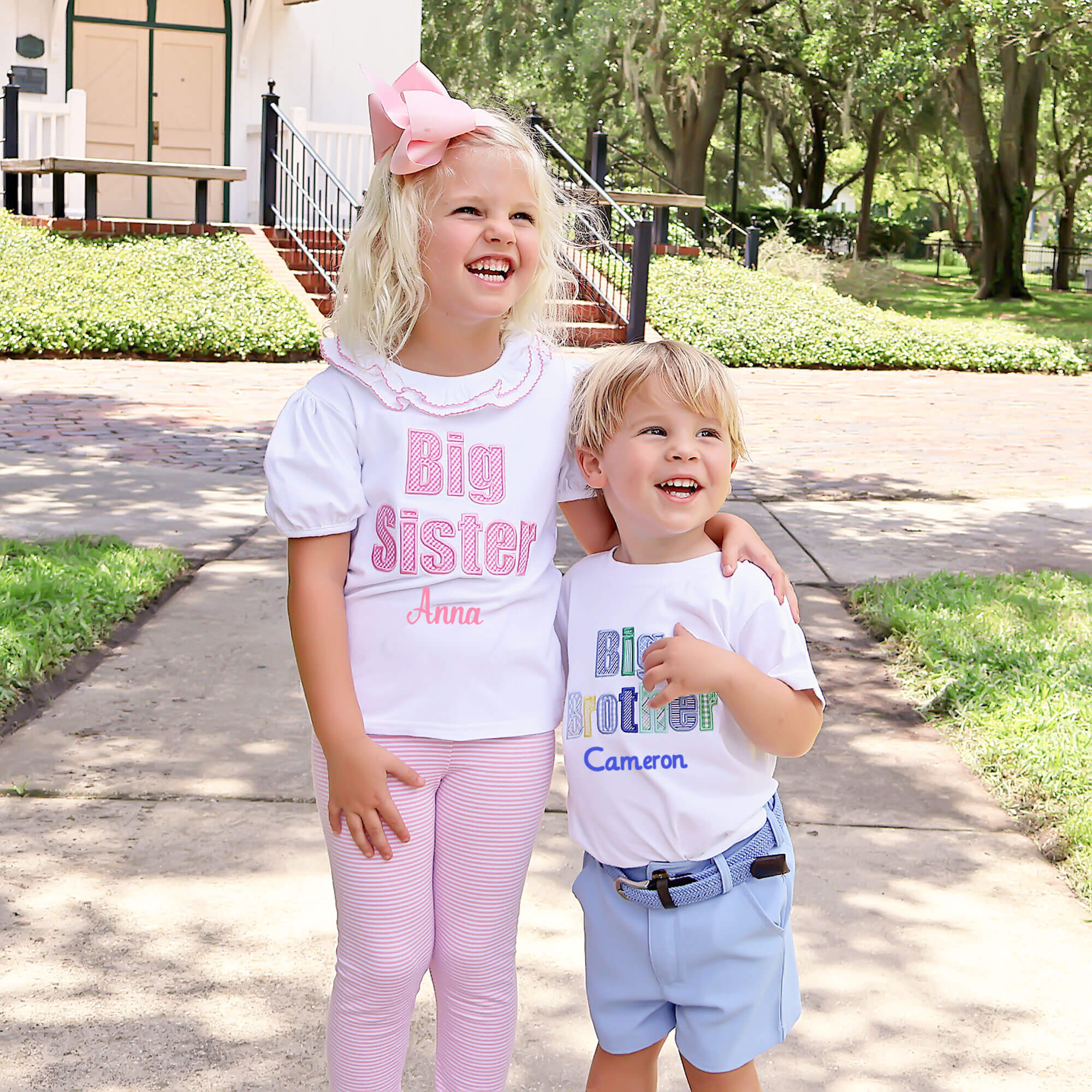 Big Sister Pink Gingham Ruffle Top - Image 7