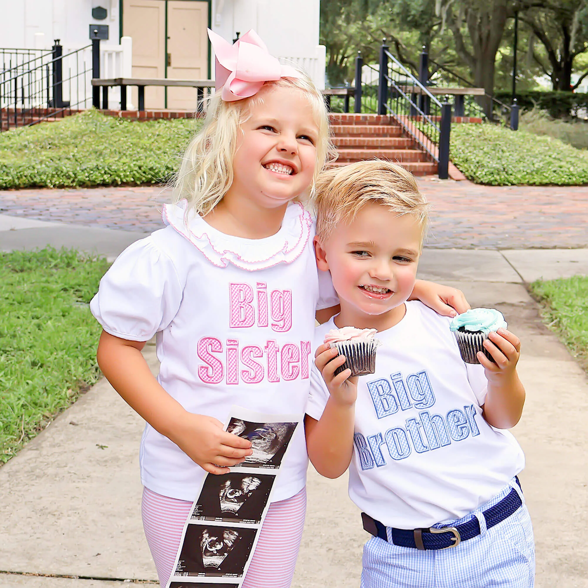 Big Sister Pink Gingham Ruffle Top - Image 8
