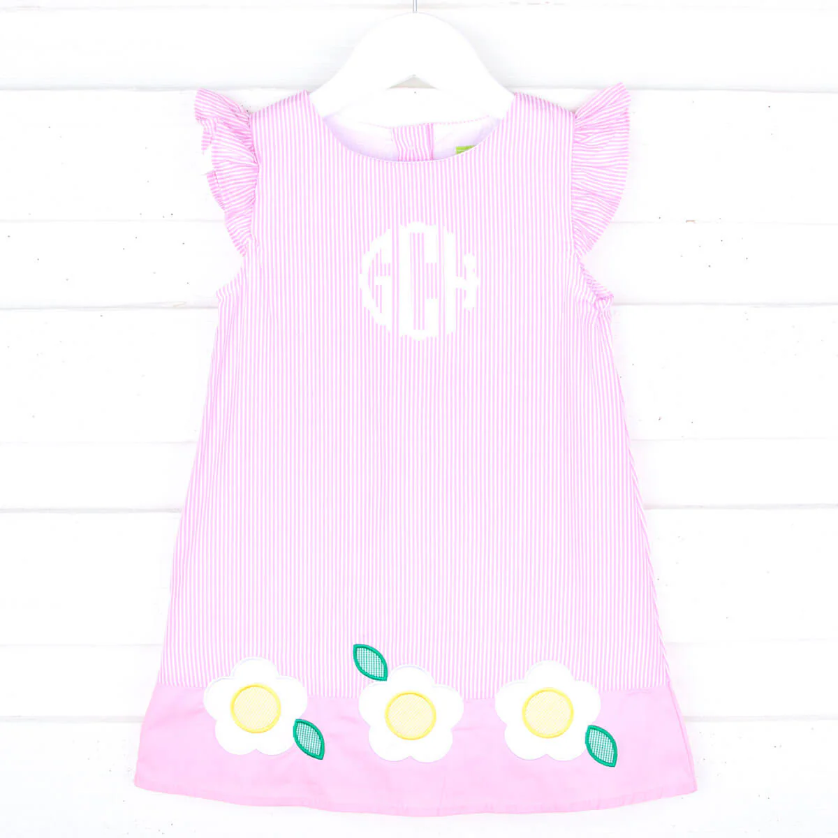 Blooming Daisy Pink Stripe Emery Dress
