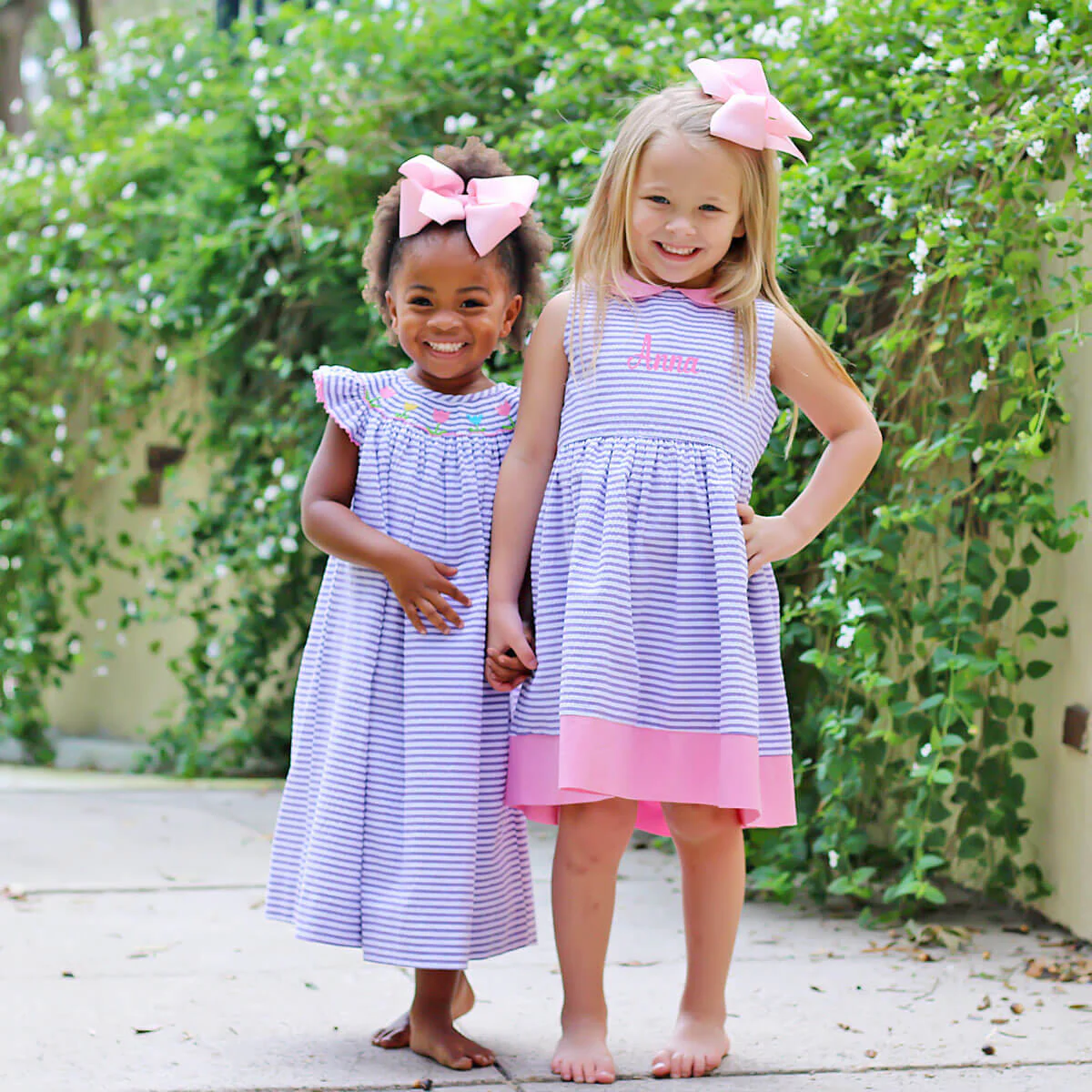 Blooming Tulips Purple Smocked Dress - Image 7