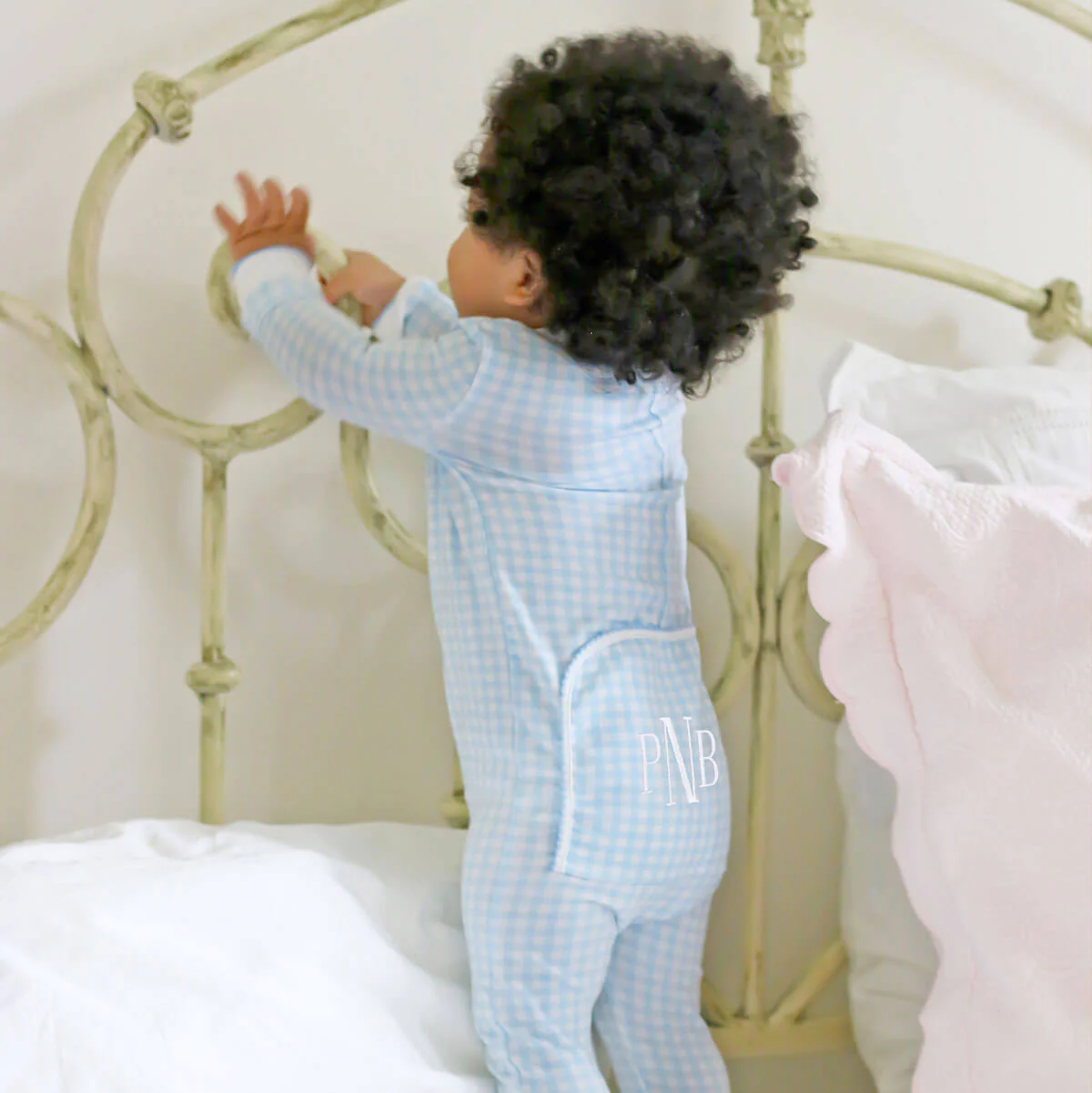 Gingham Zip Sleeper - Image 5