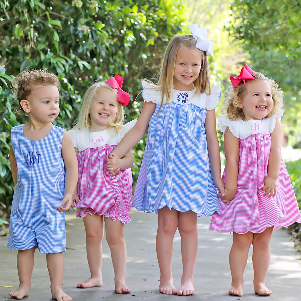 Blue Gingham Scalloped Amelia Dress - Image 6