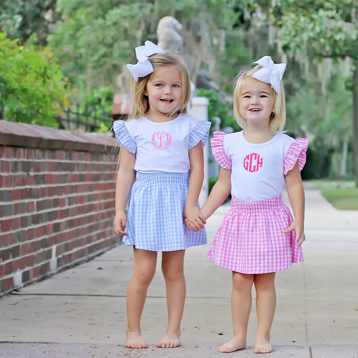 Blue Gingham Skirt Set - Image 6