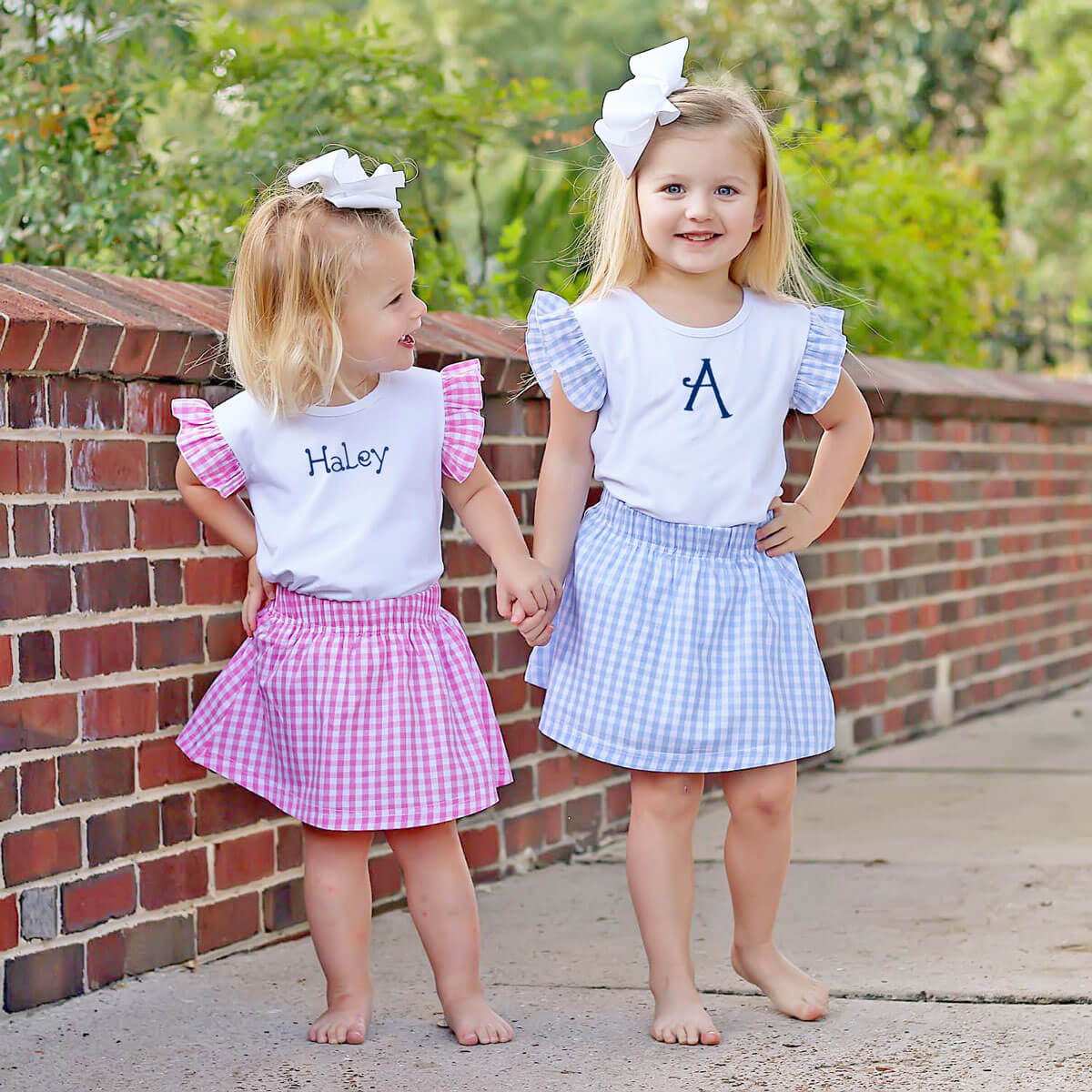 Blue Gingham Skirt Set - Image 7