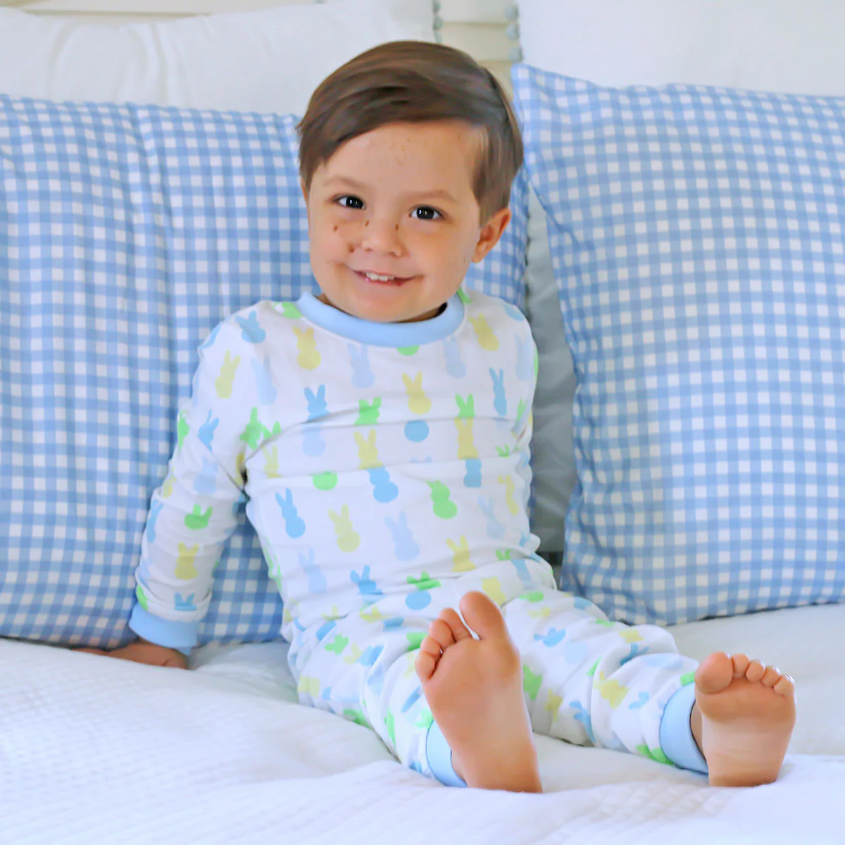 Colorful Peeps Blue Pajamas