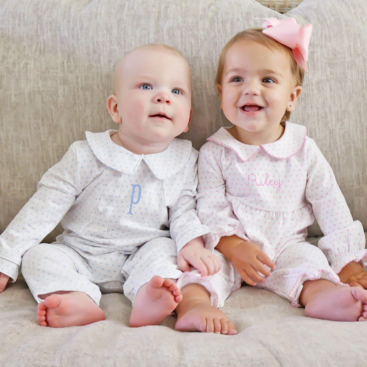 Pink Polka Dot Ruffle Romper - Image 6
