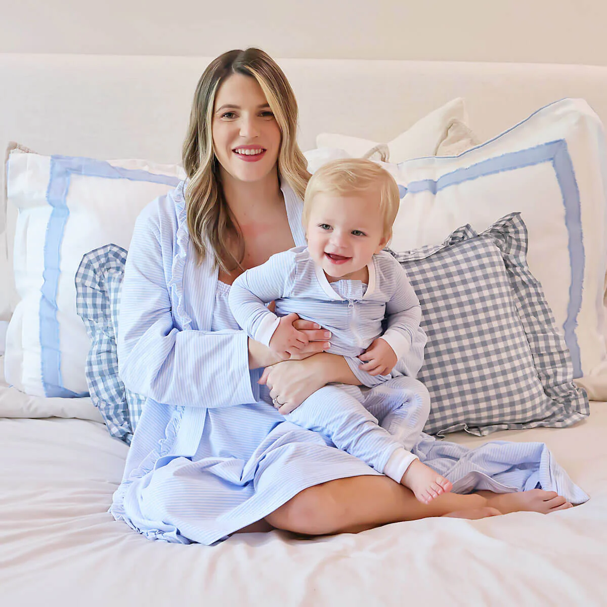Light Blue Stripe Zip Sleeper - Image 7