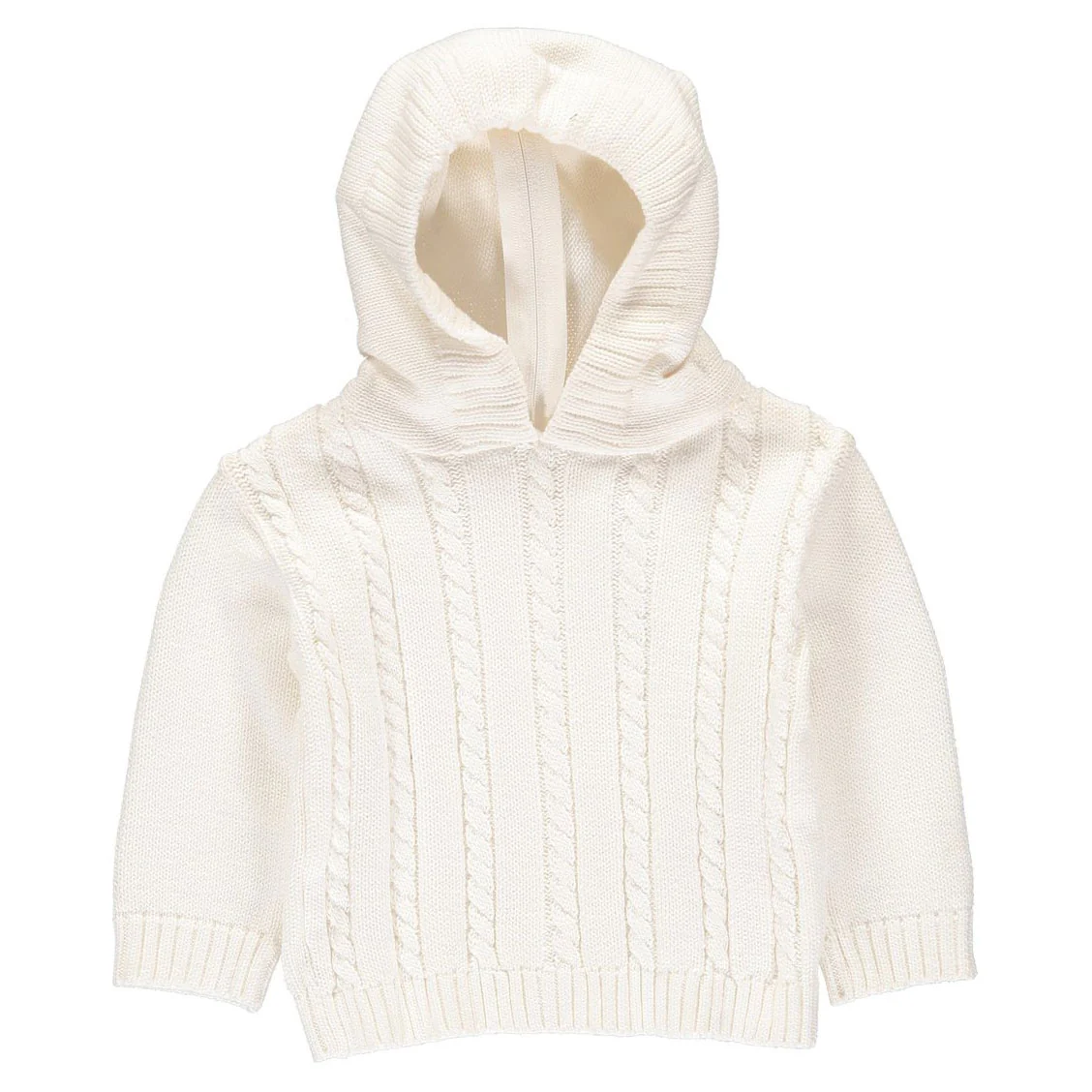 Cable Knit Zip Back Sweater
