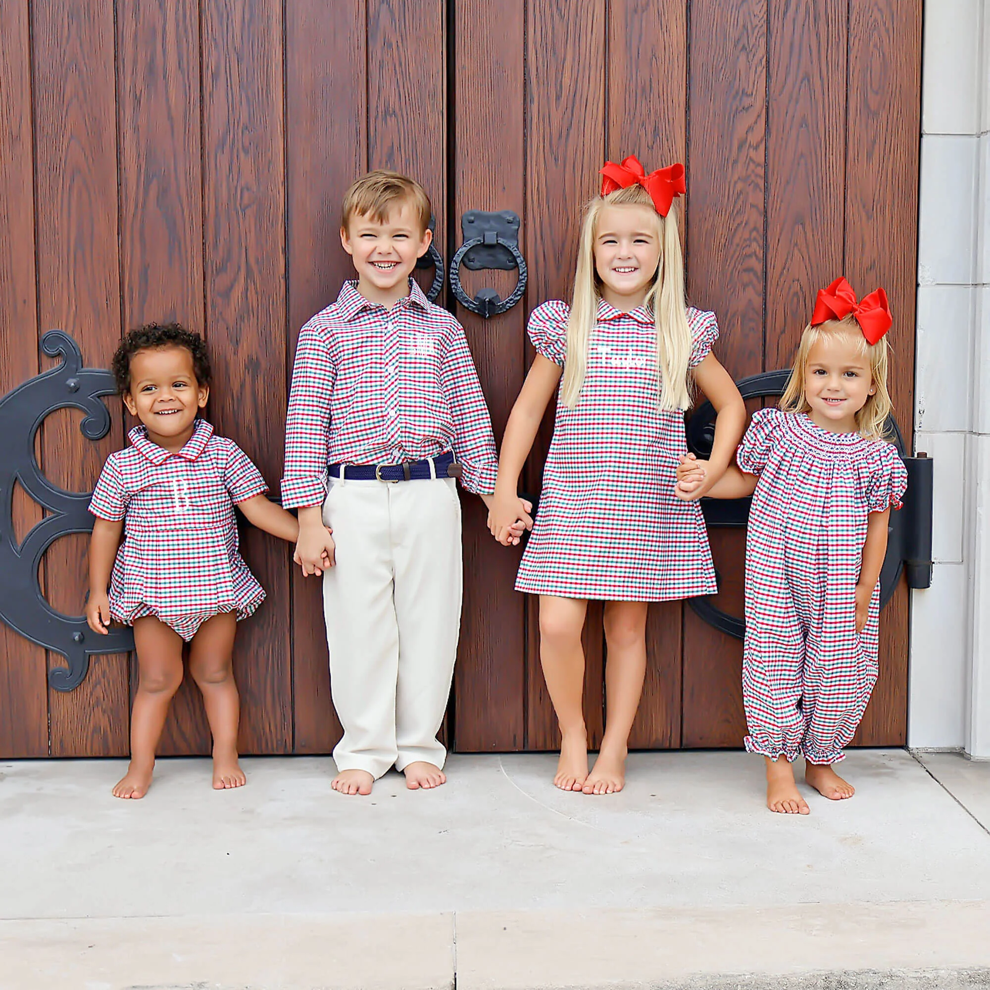 Christmas Card Gingham Sally Dress - Image 6