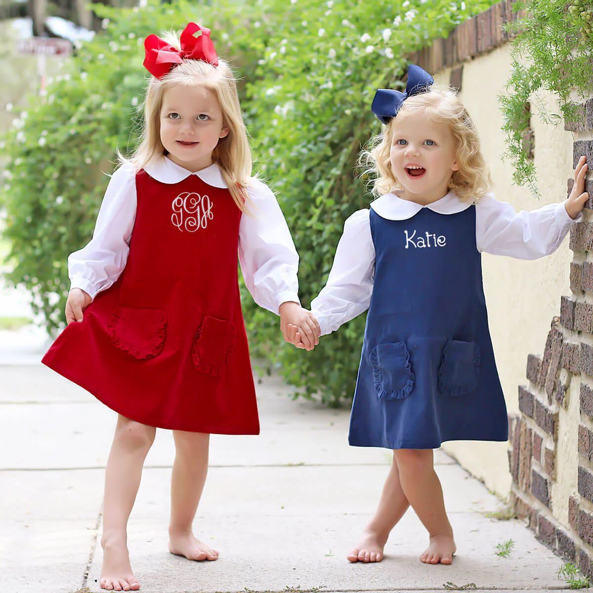 Navy Corduroy Graycen Jumper Dress - Image 5