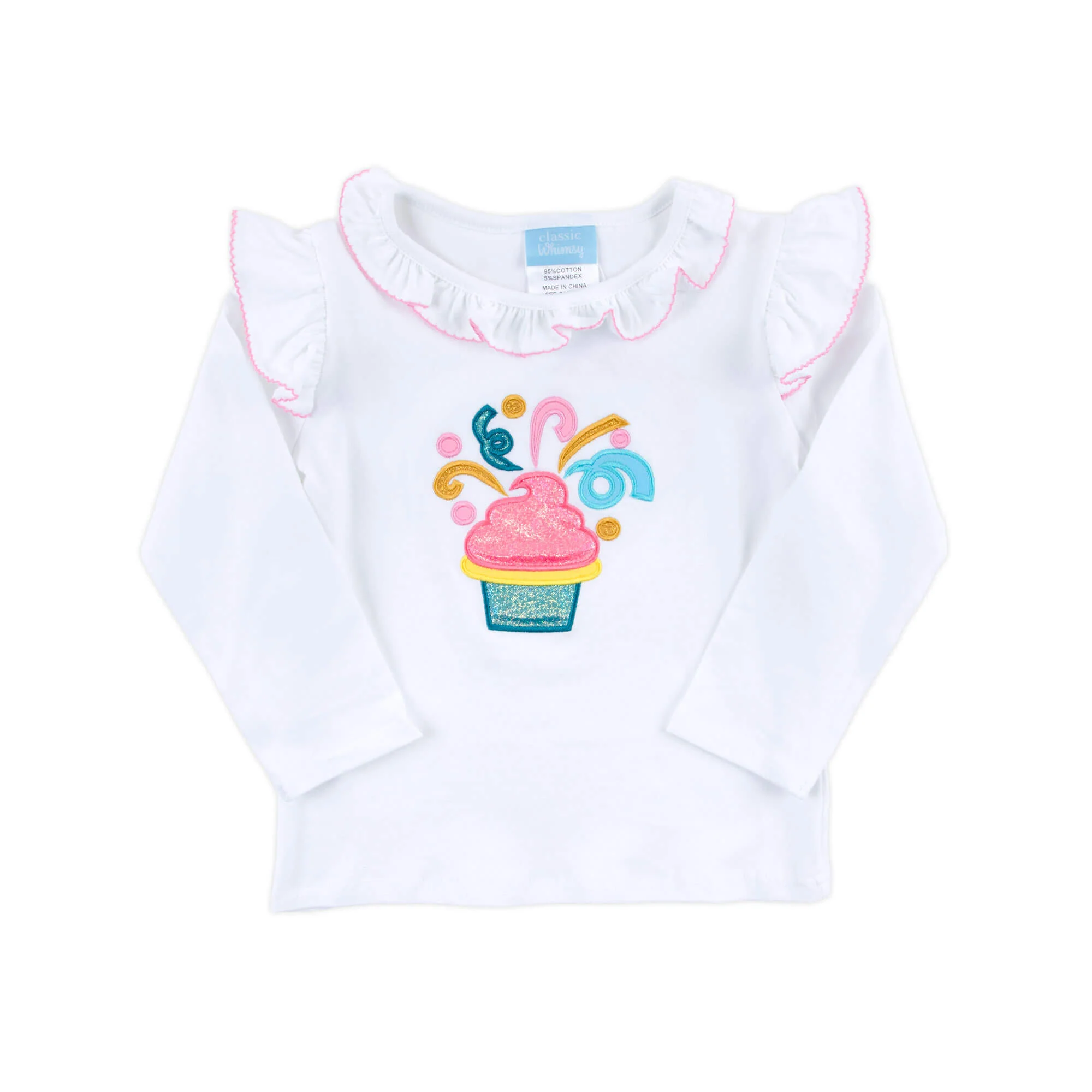 Cupcake White Ruffle Long Sleeve Top - Image 4
