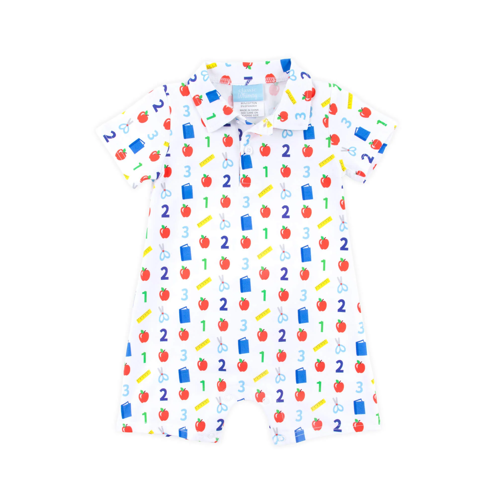 Easy as 123 White Polo Romper - Image 5