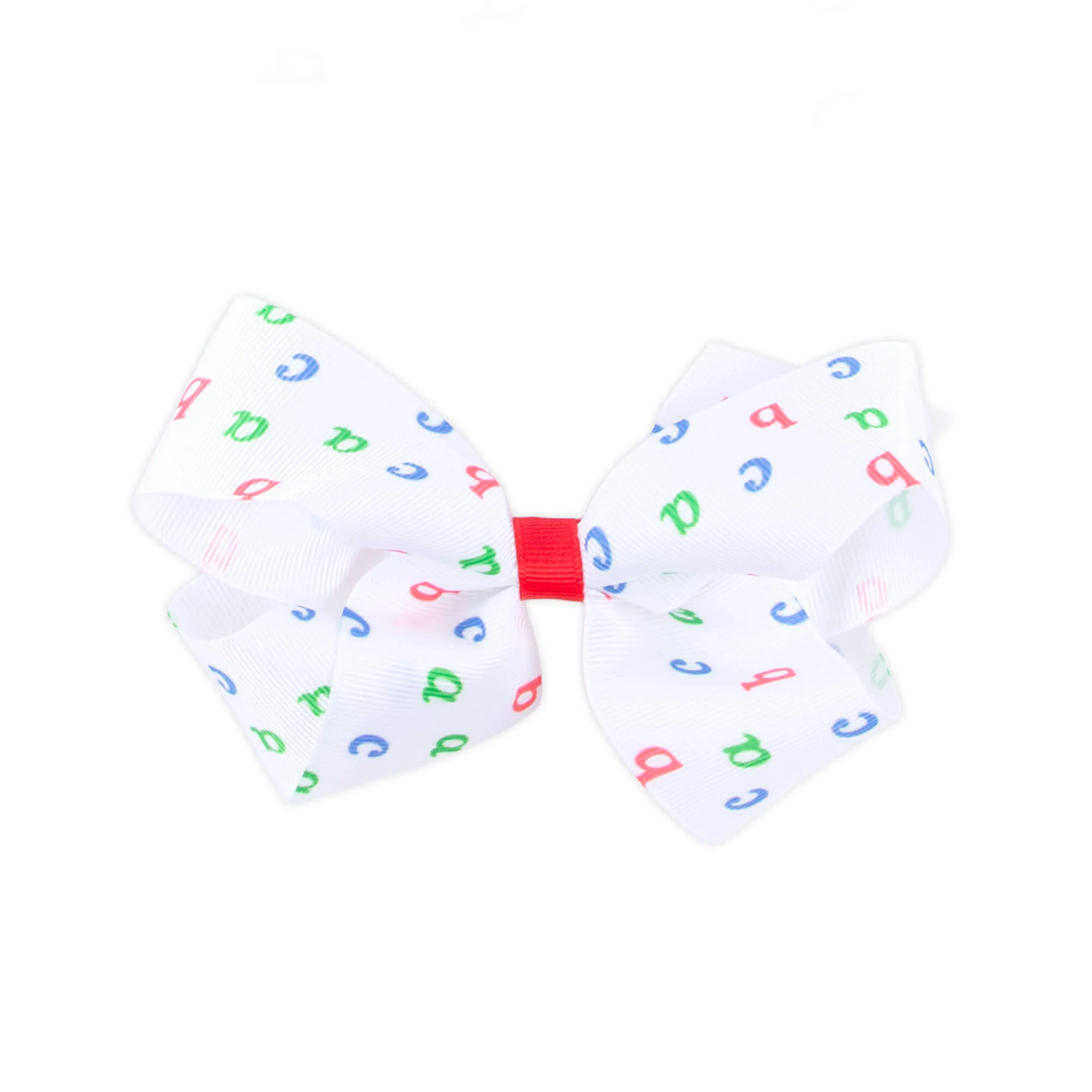 Easy as ABC Print Grosgrain Hair Bow - Image 4