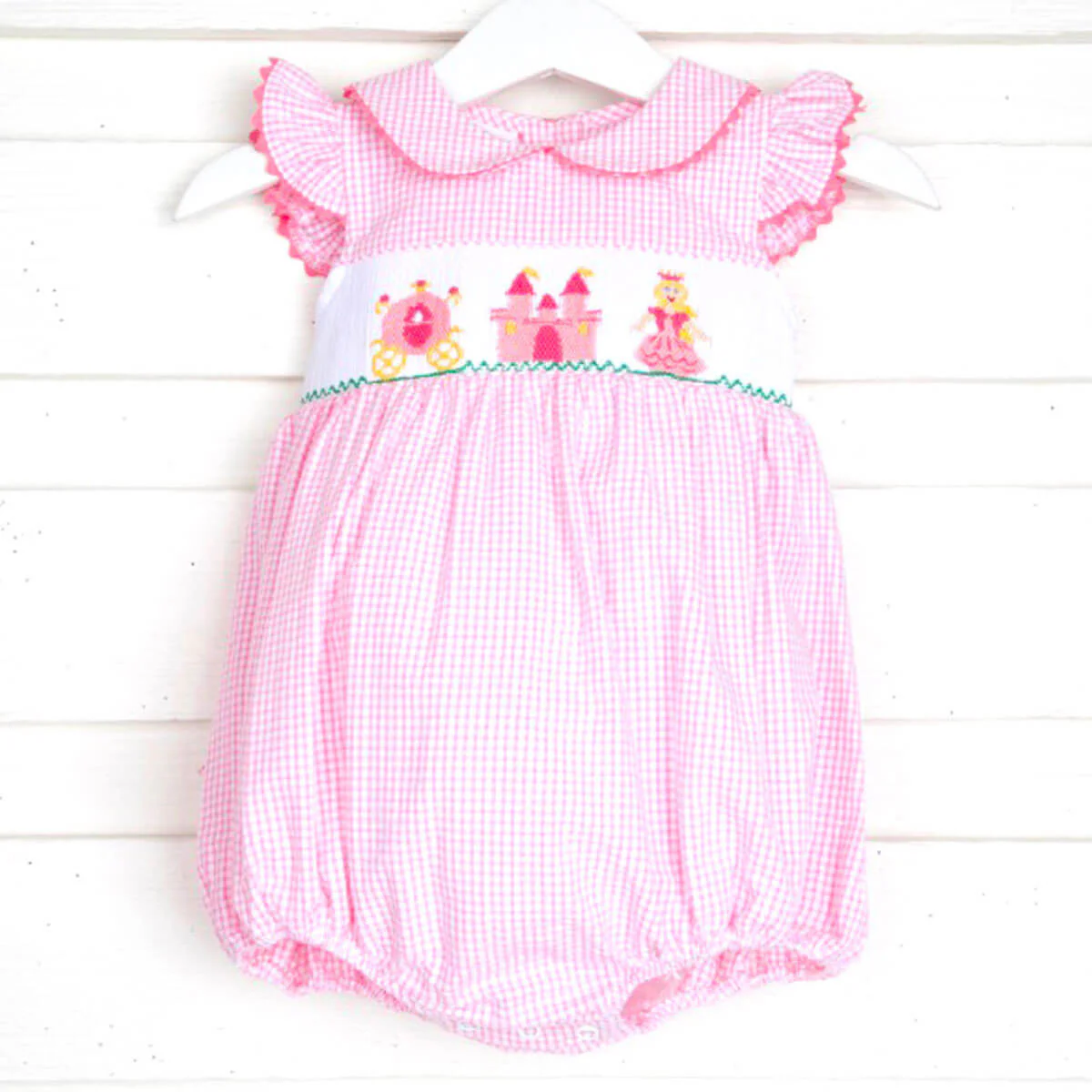 Fairytale Smocked Pink Bubble