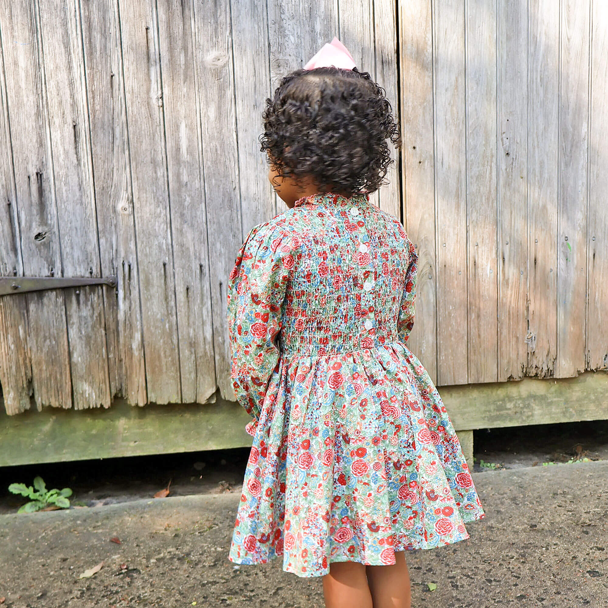 Fall Floral Pink Ariella Dress - Image 3