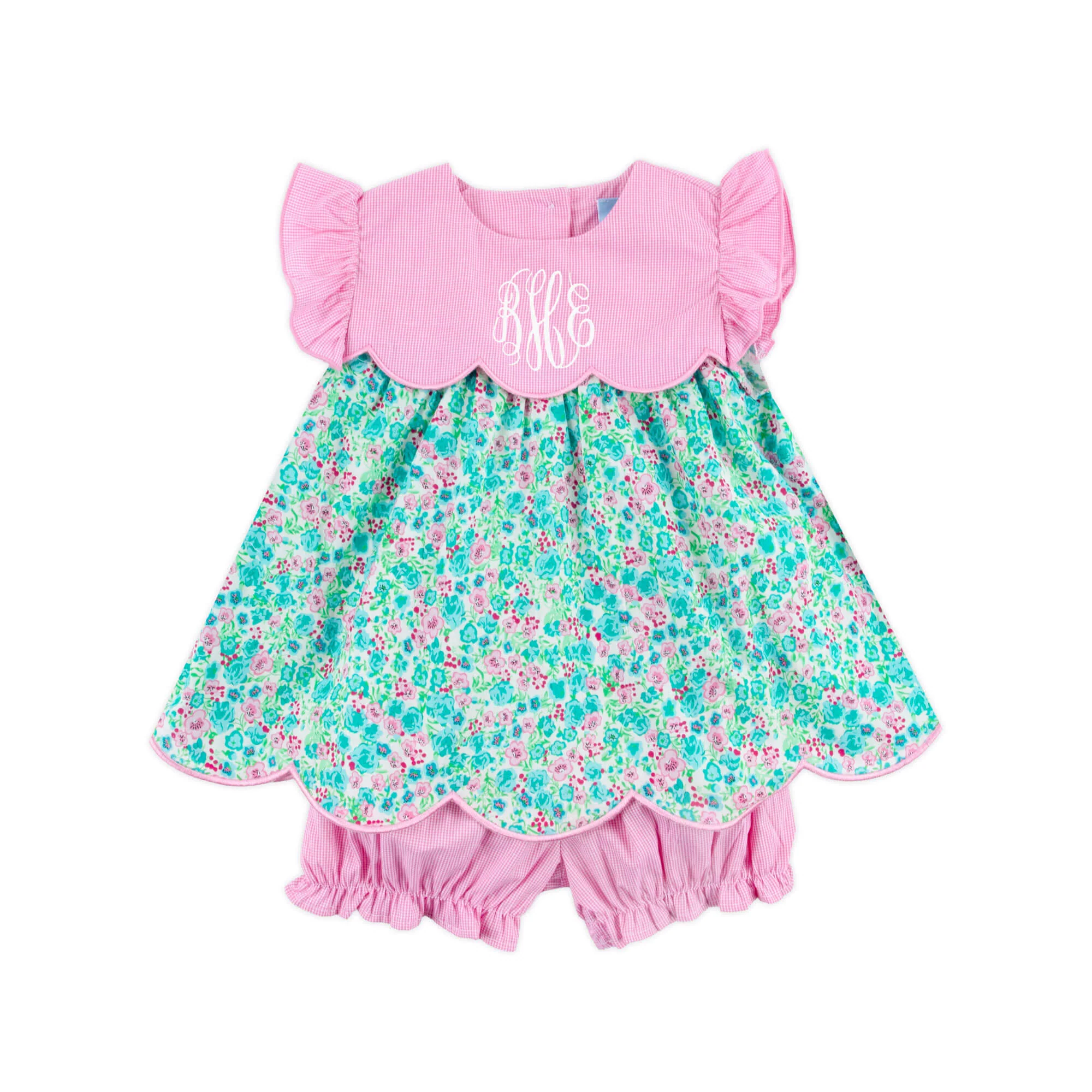 Floral Wonderland Turquoise Amelia Bloomer Set