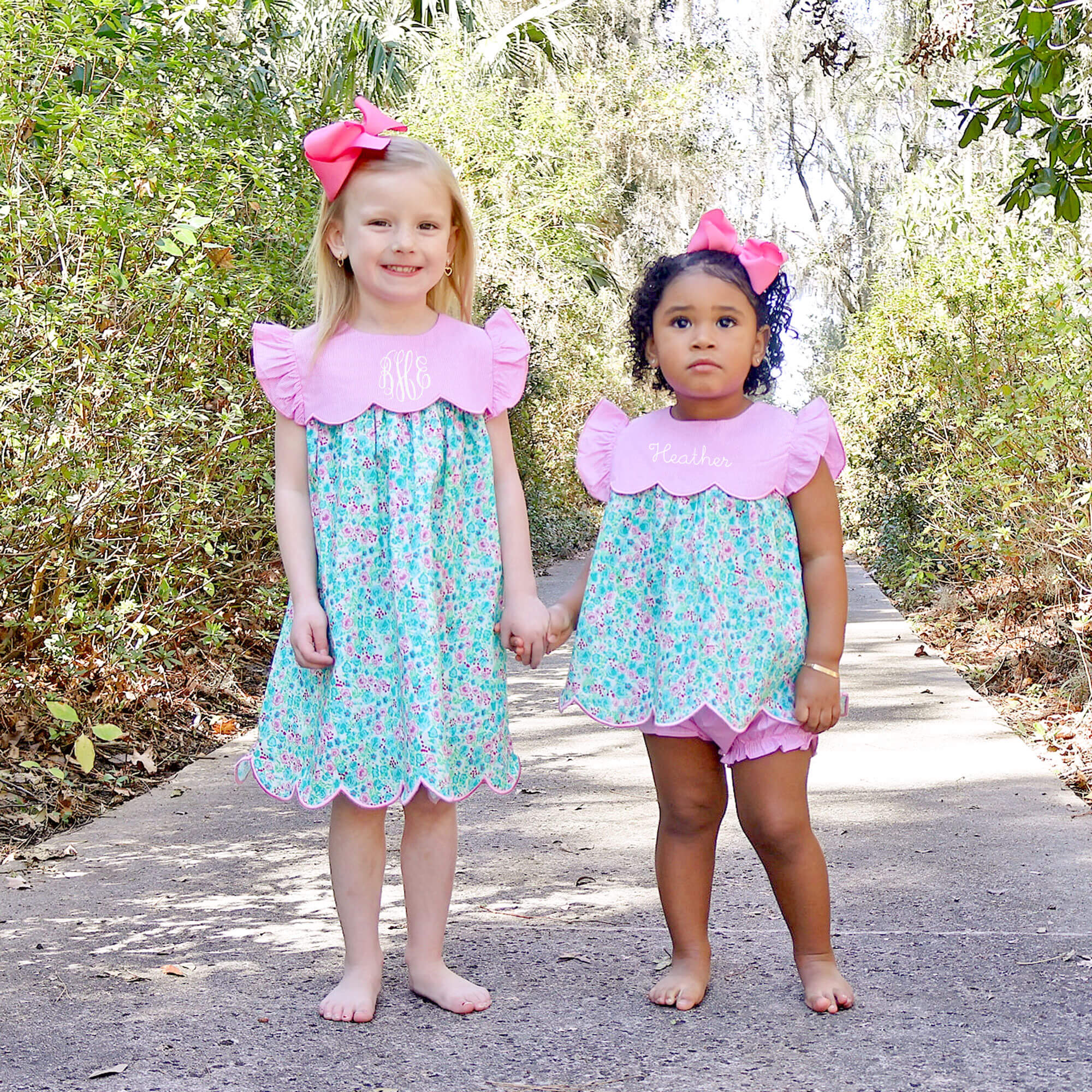 Floral Wonderland Turquoise Amelia Bloomer Set - Image 3