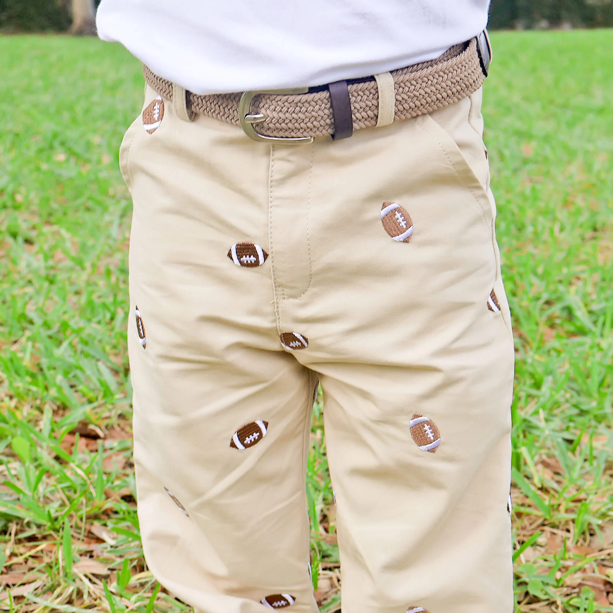 Football Tan Schiffli Standard Pants - Image 2