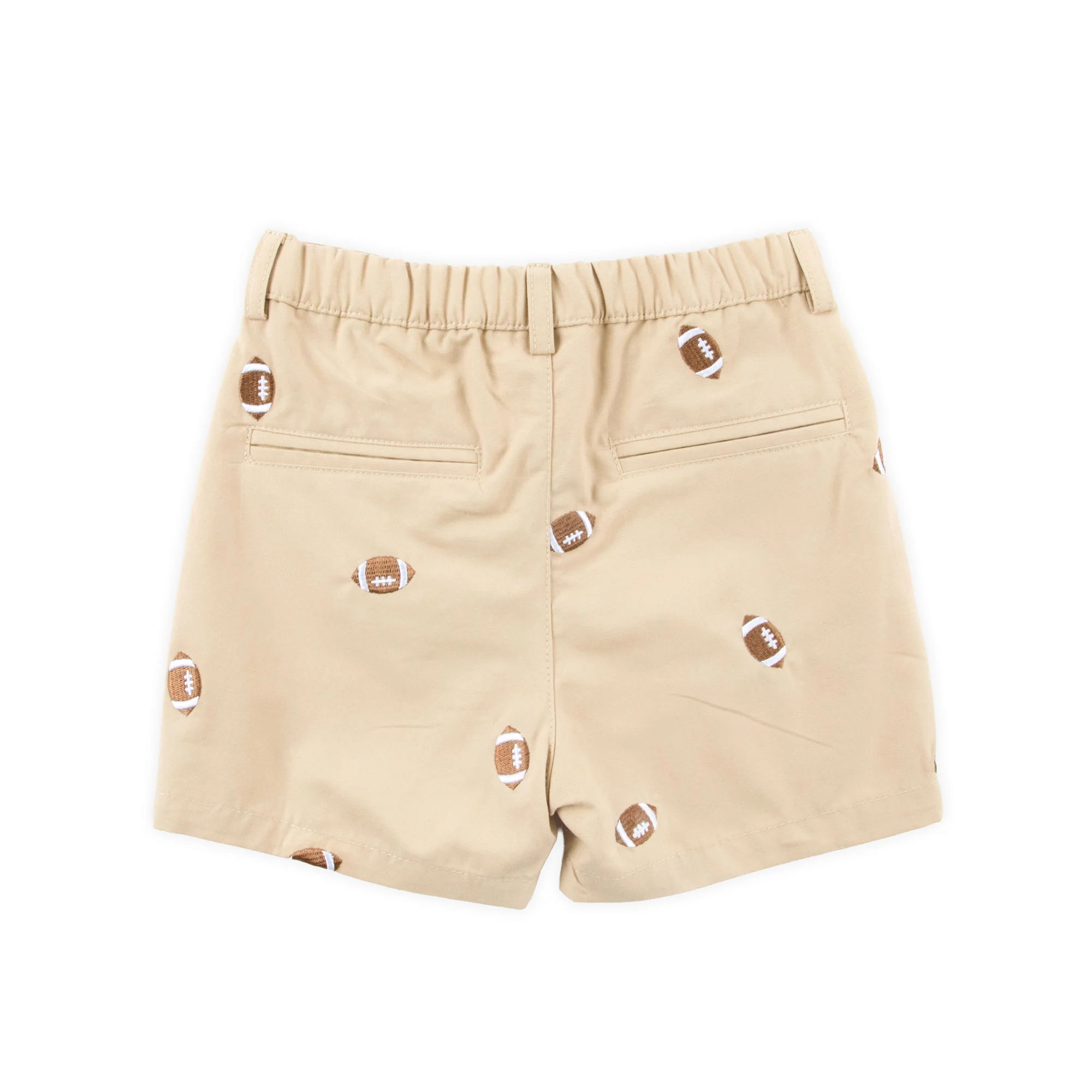 Football Tan Schiffli Standard Shorts - Image 3