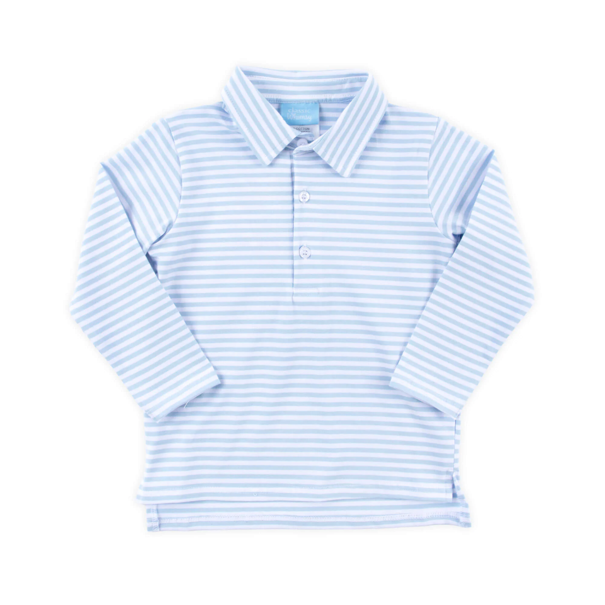 French Blue Stripe Polo - Image 2
