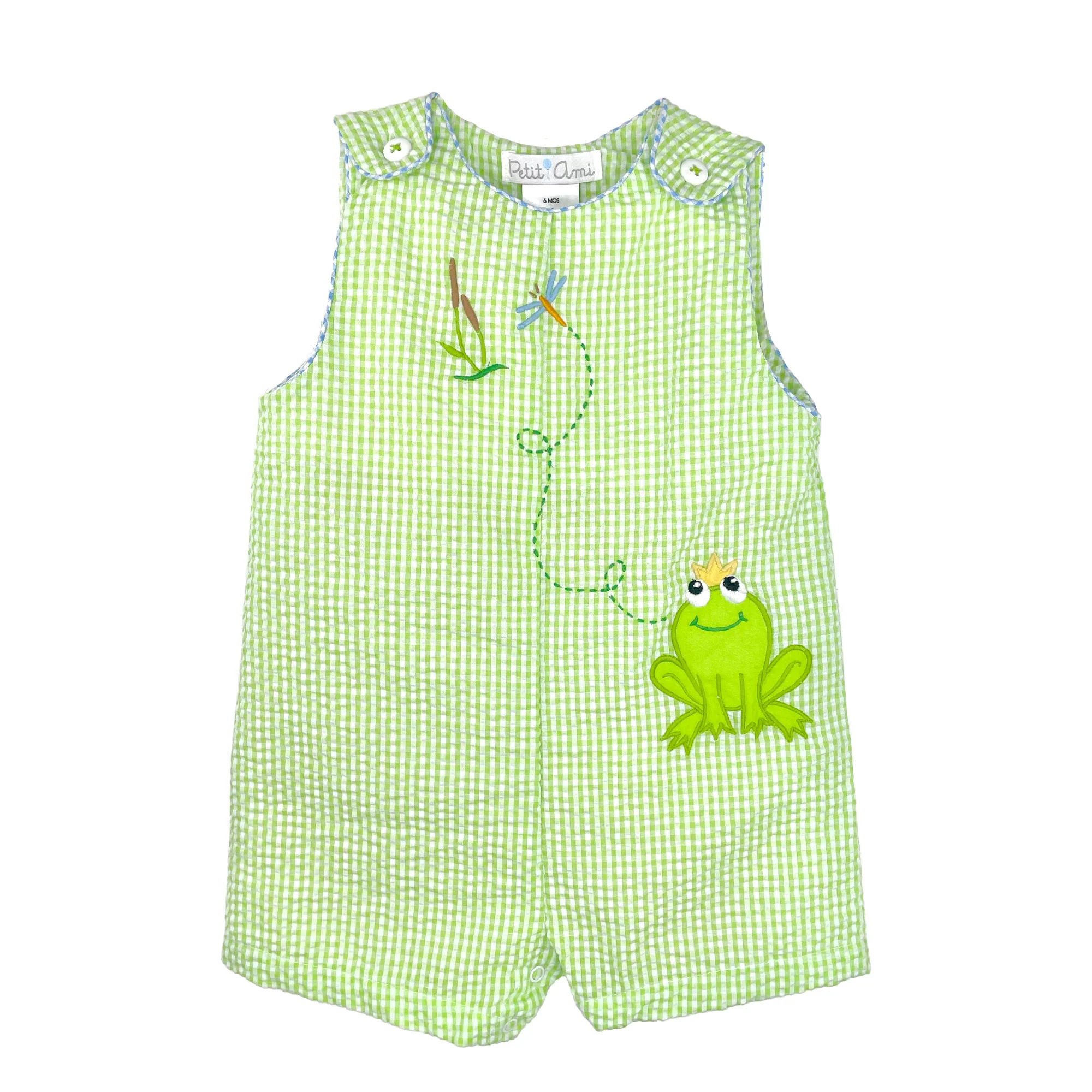 Frog Green Seersucker Jon Jon