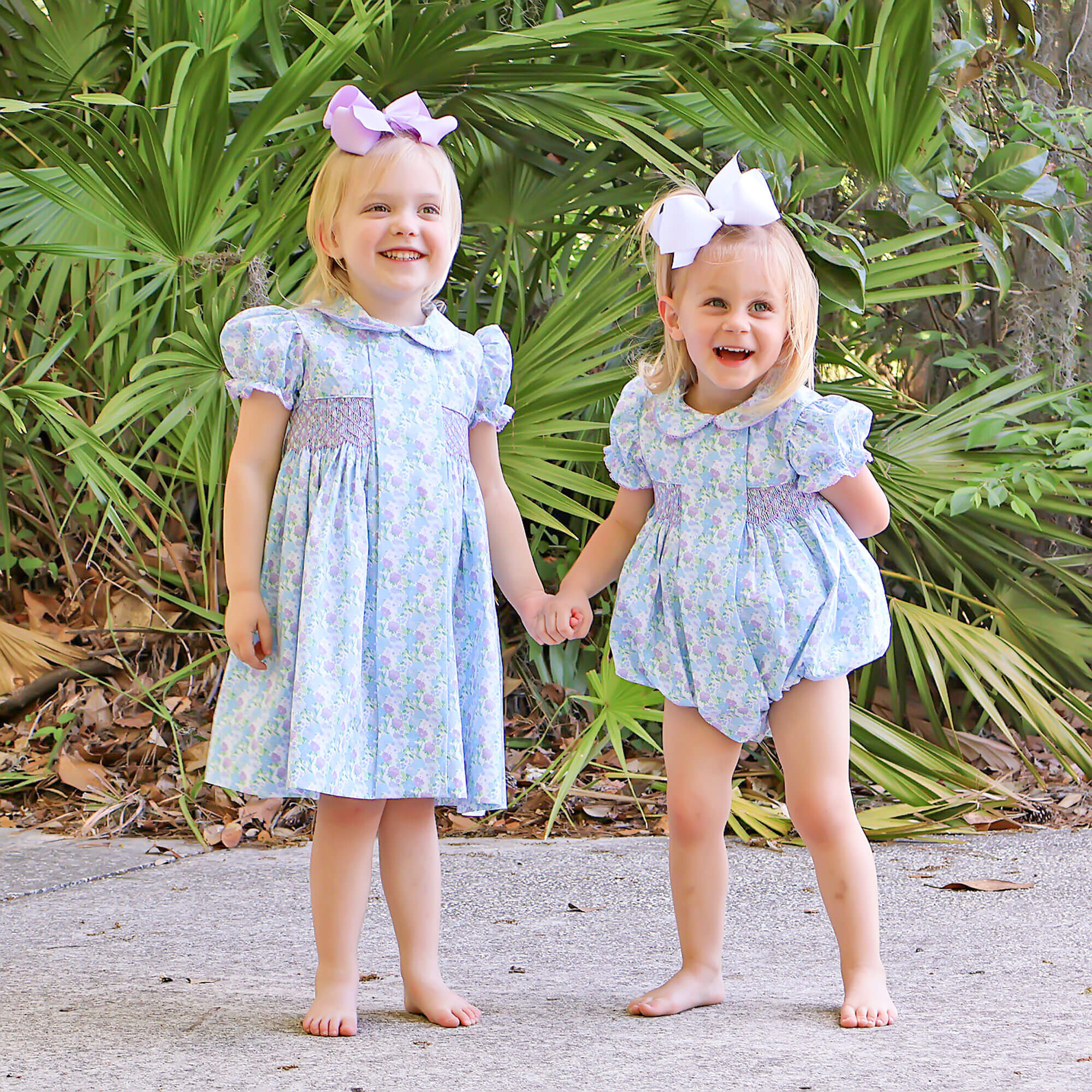 Garden Getaway Blue Smocked Beth Dress - Image 4
