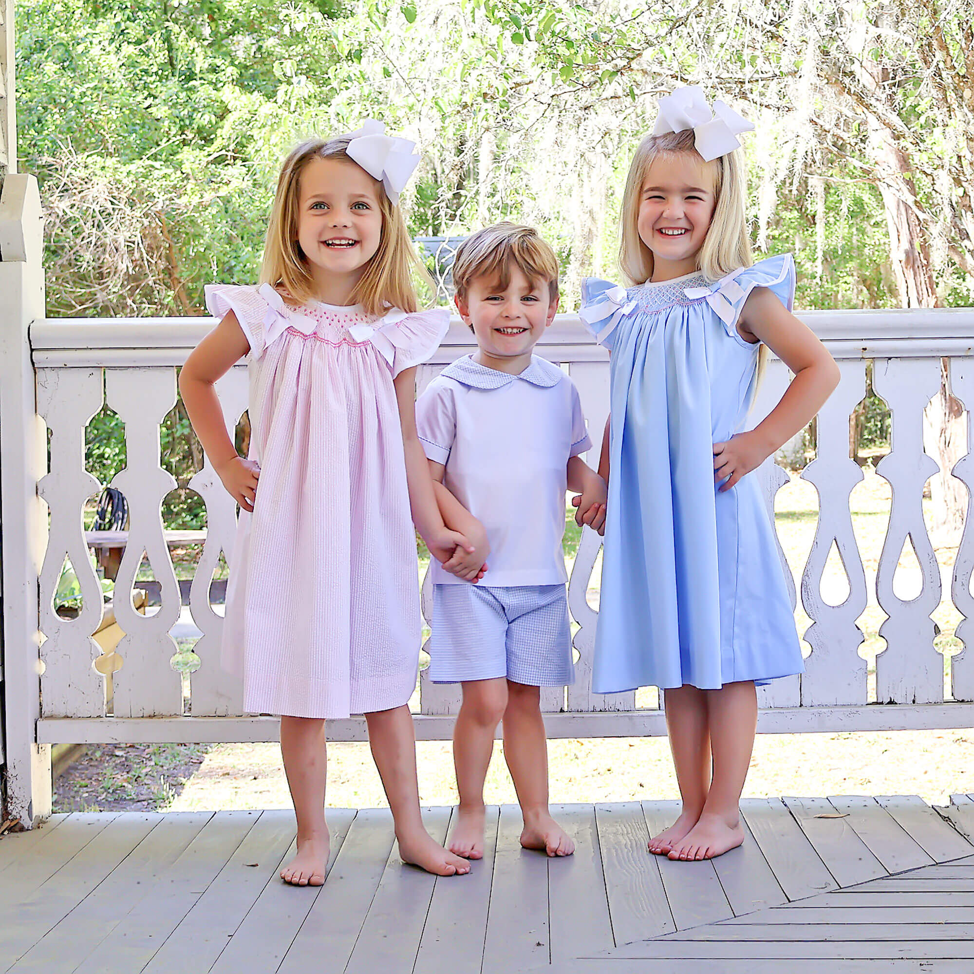 Pretty In Pink Stripe Smocked Bow Dress - Image 6
