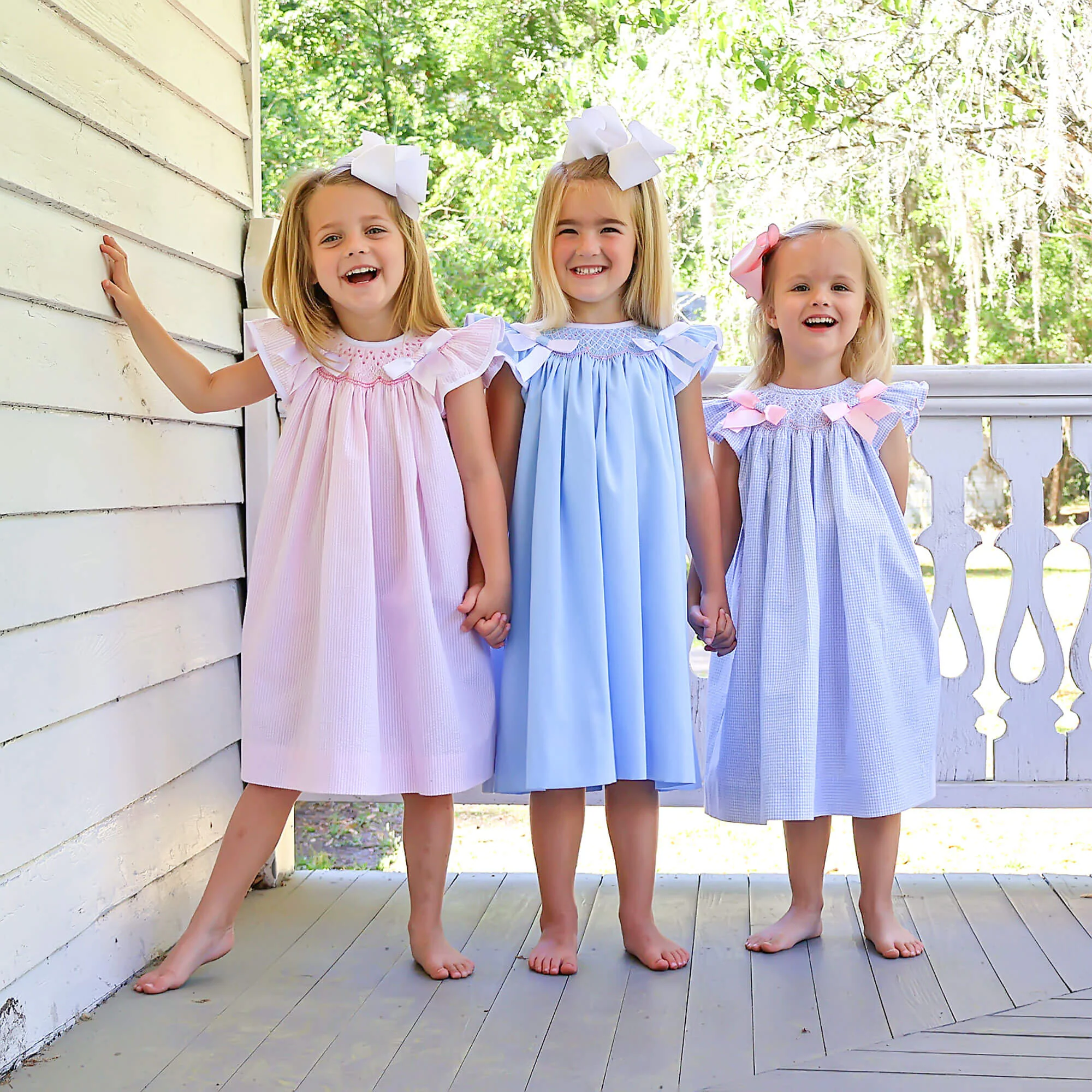 Pretty In Pink Stripe Smocked Bow Dress - Image 8