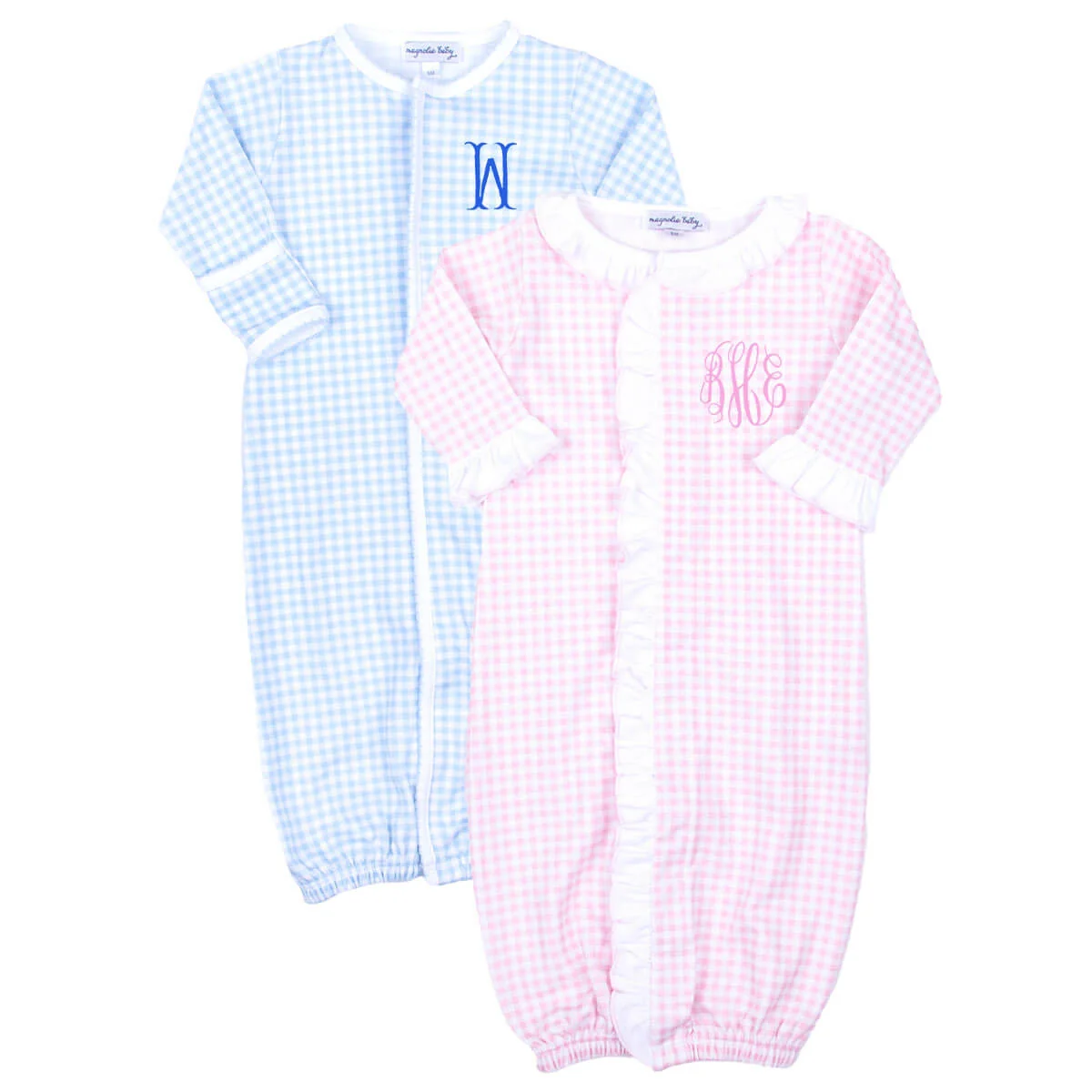 Mini Checks Knit Converter Gown - Image 2