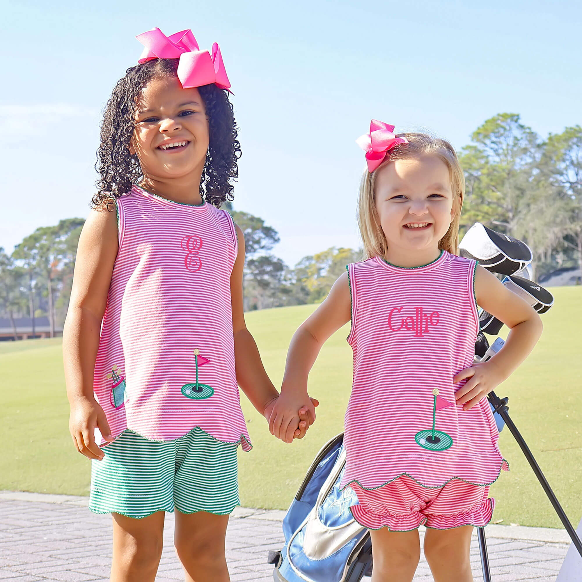 Golf Life Pink Stripe Cleo Bloomer Set - Image 3