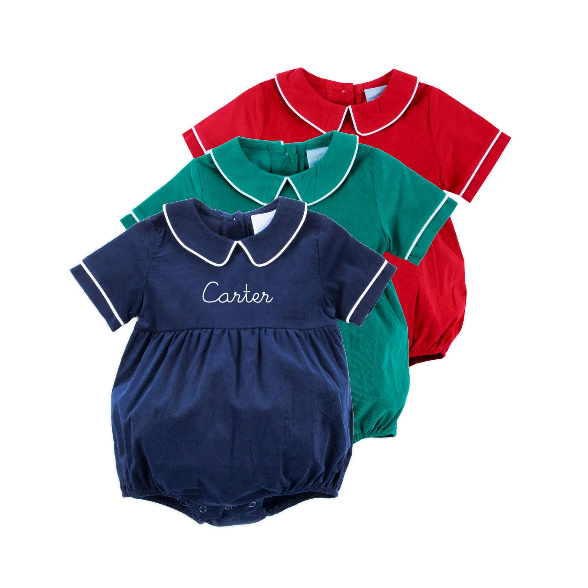 Red Corduroy Collared Bubble - Image 3