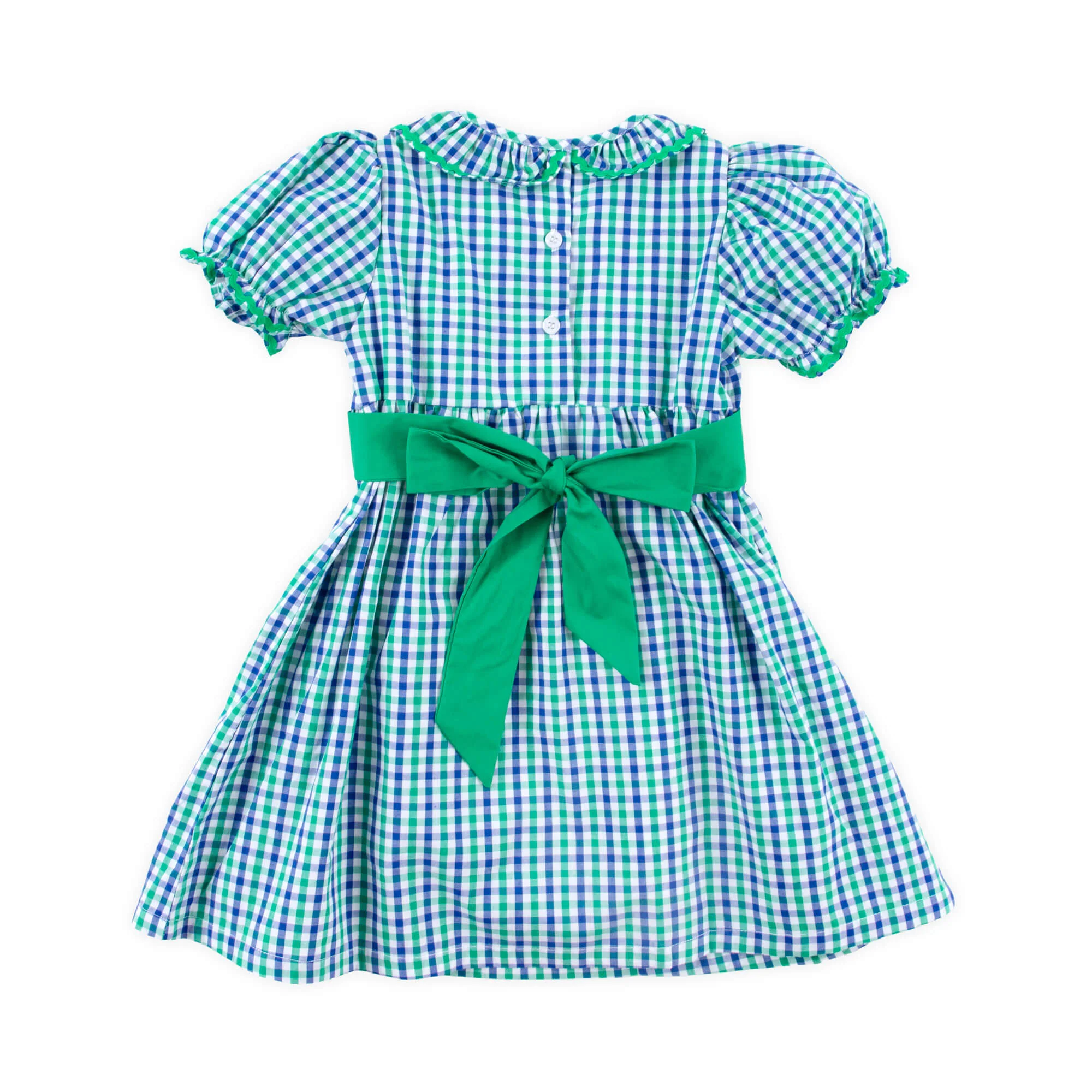 Green & Navy Gingham Paige Dress - Image 2