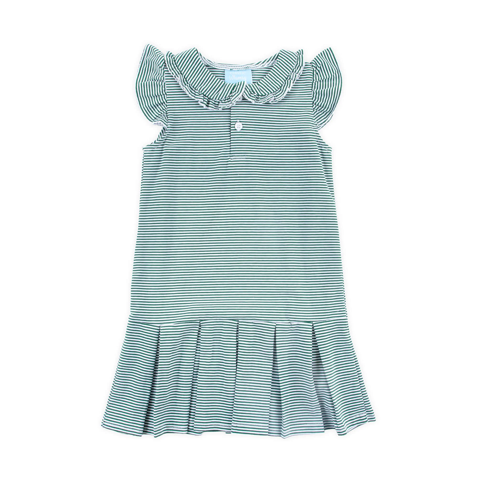 Hunter Green Stripe Ruth Dress - Image 2