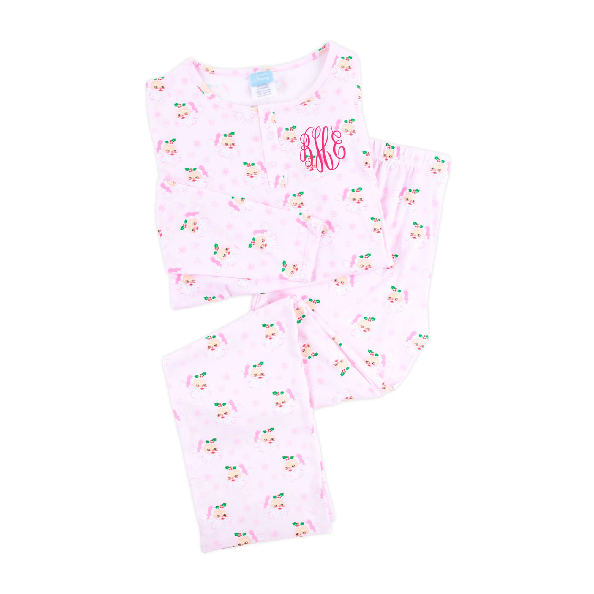 Vintage Santa Pink Women's Pajamas - Image 2
