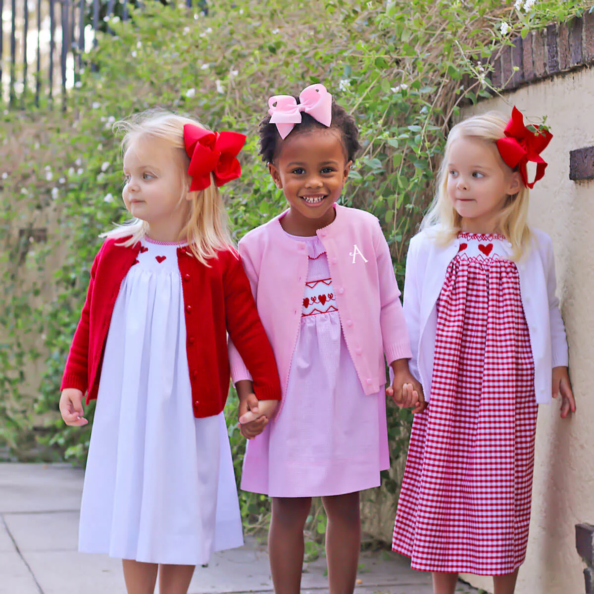 Heart Smocked Red Check Bishop Dress - Image 7