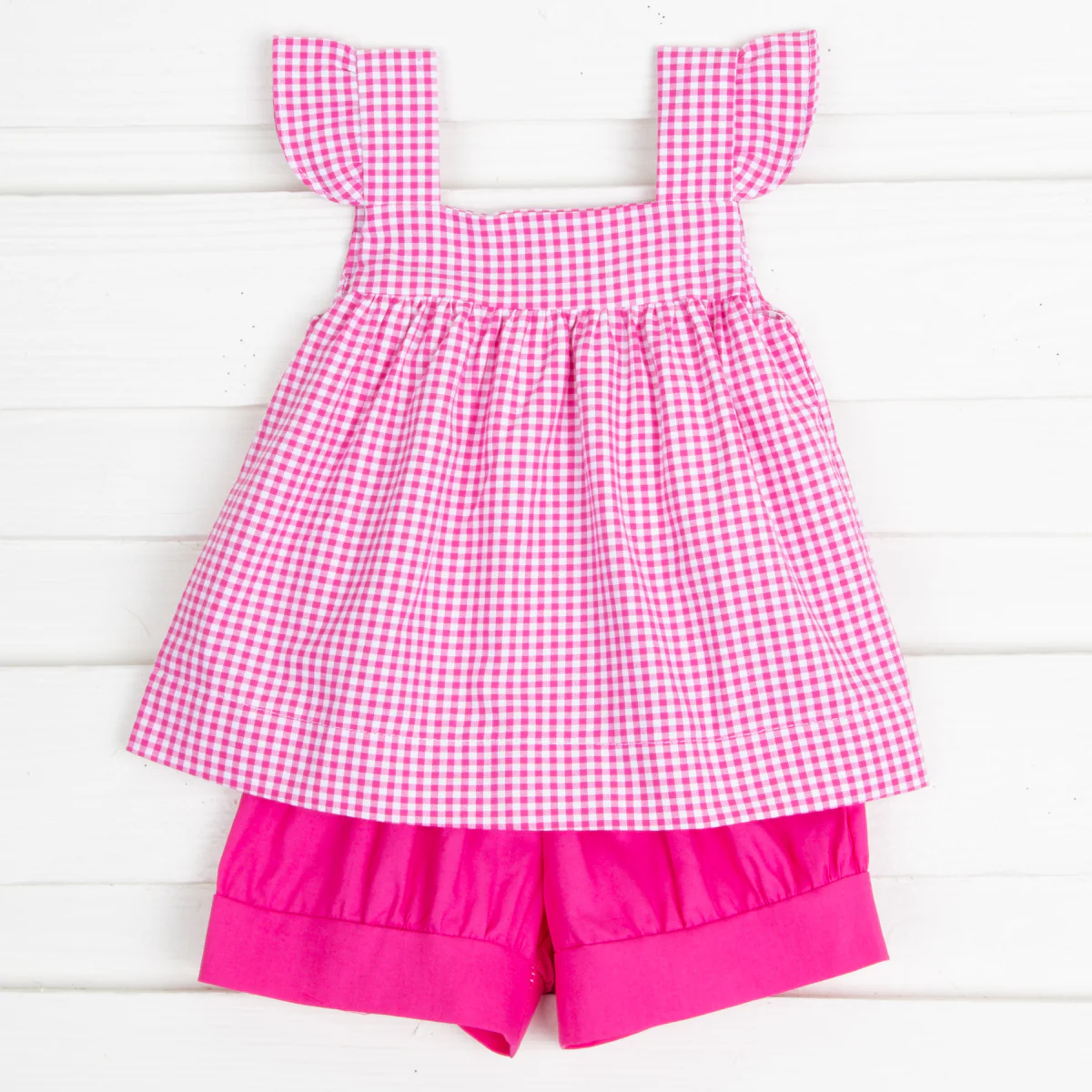 Hot Pink Gingham Amy Short Set