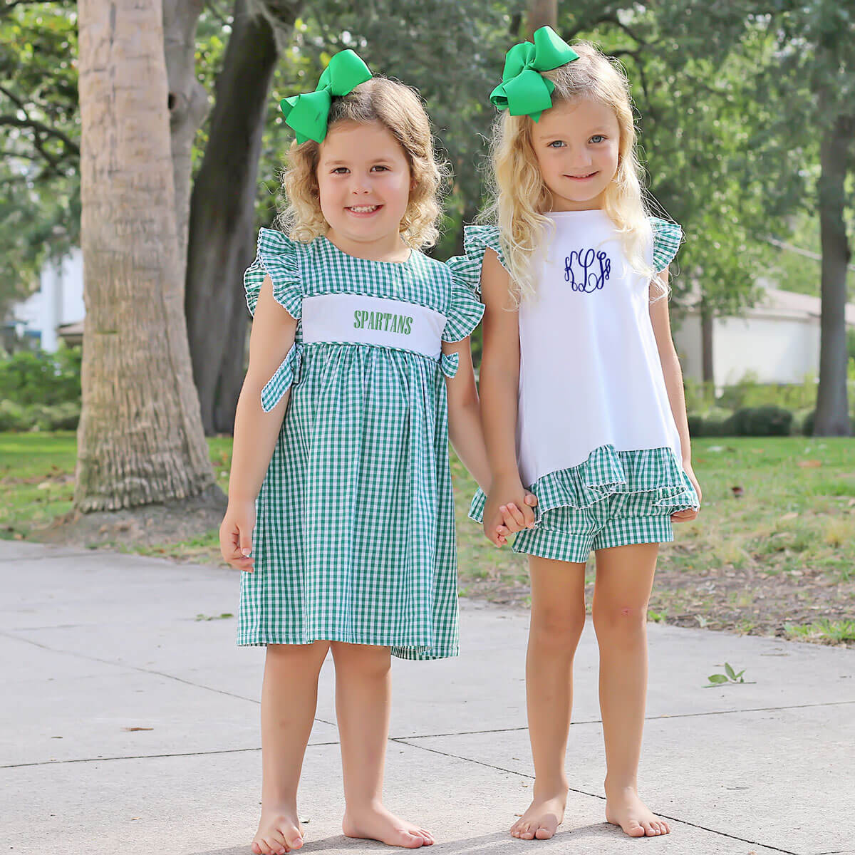 Hunter Green Gingham Avery Dress - Image 4