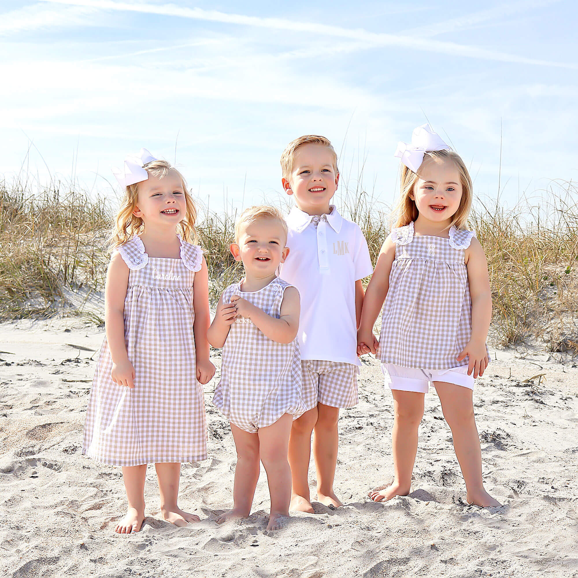 Khaki Gingham Boy Sun Bubble - Image 5