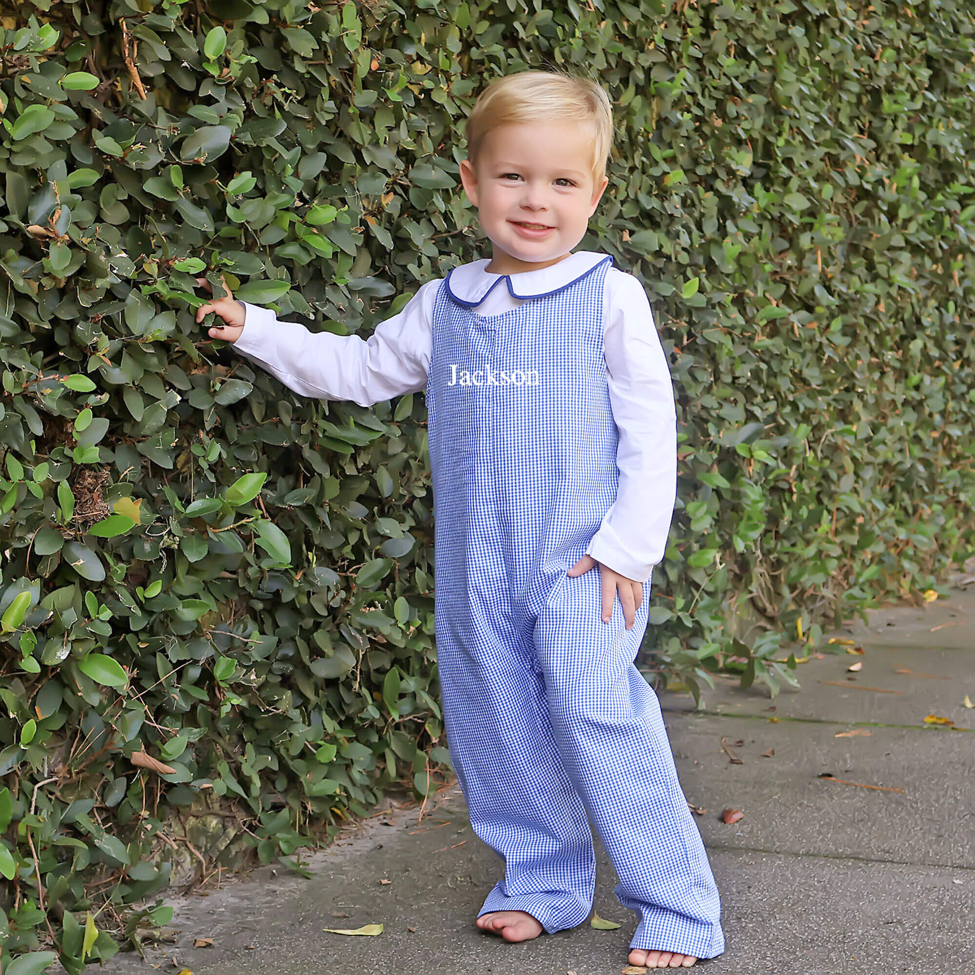 Classic Gingham Longall Royal Blue