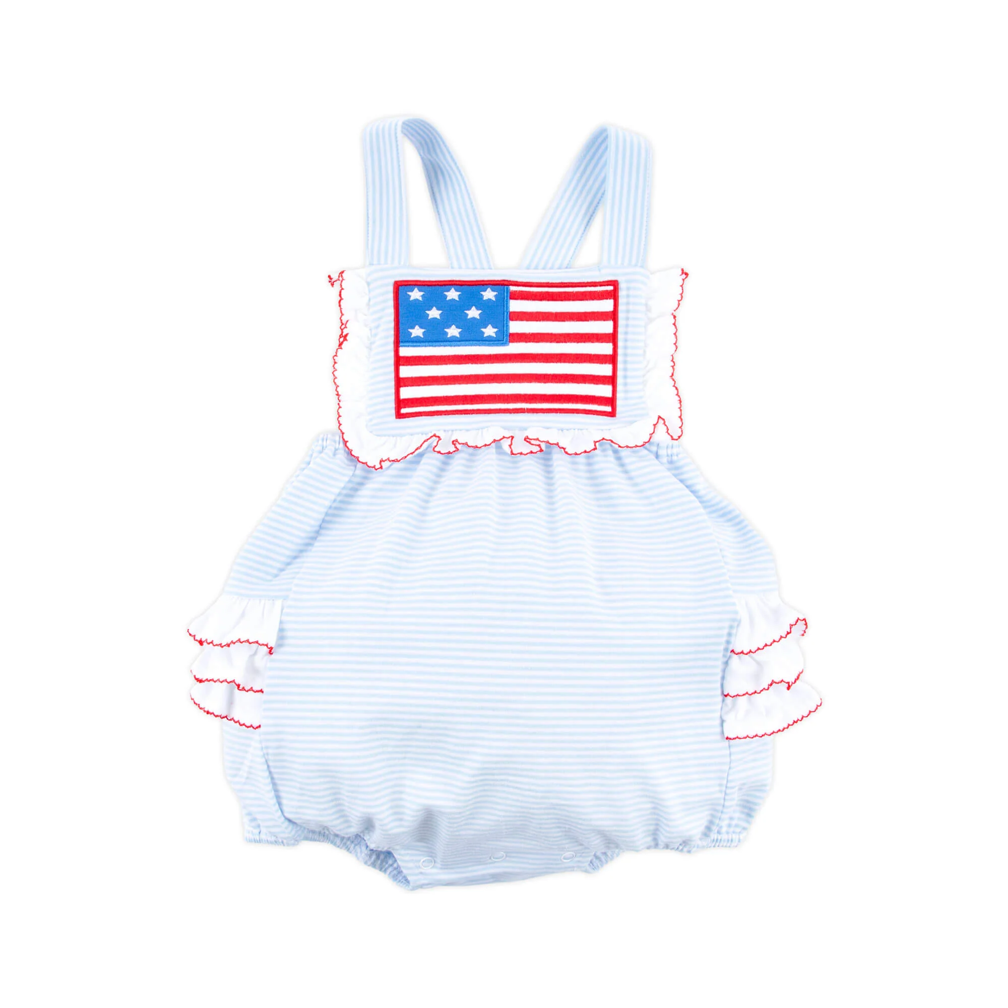Flag Applique Light Blue Stripe Leah Bubble - Image 2