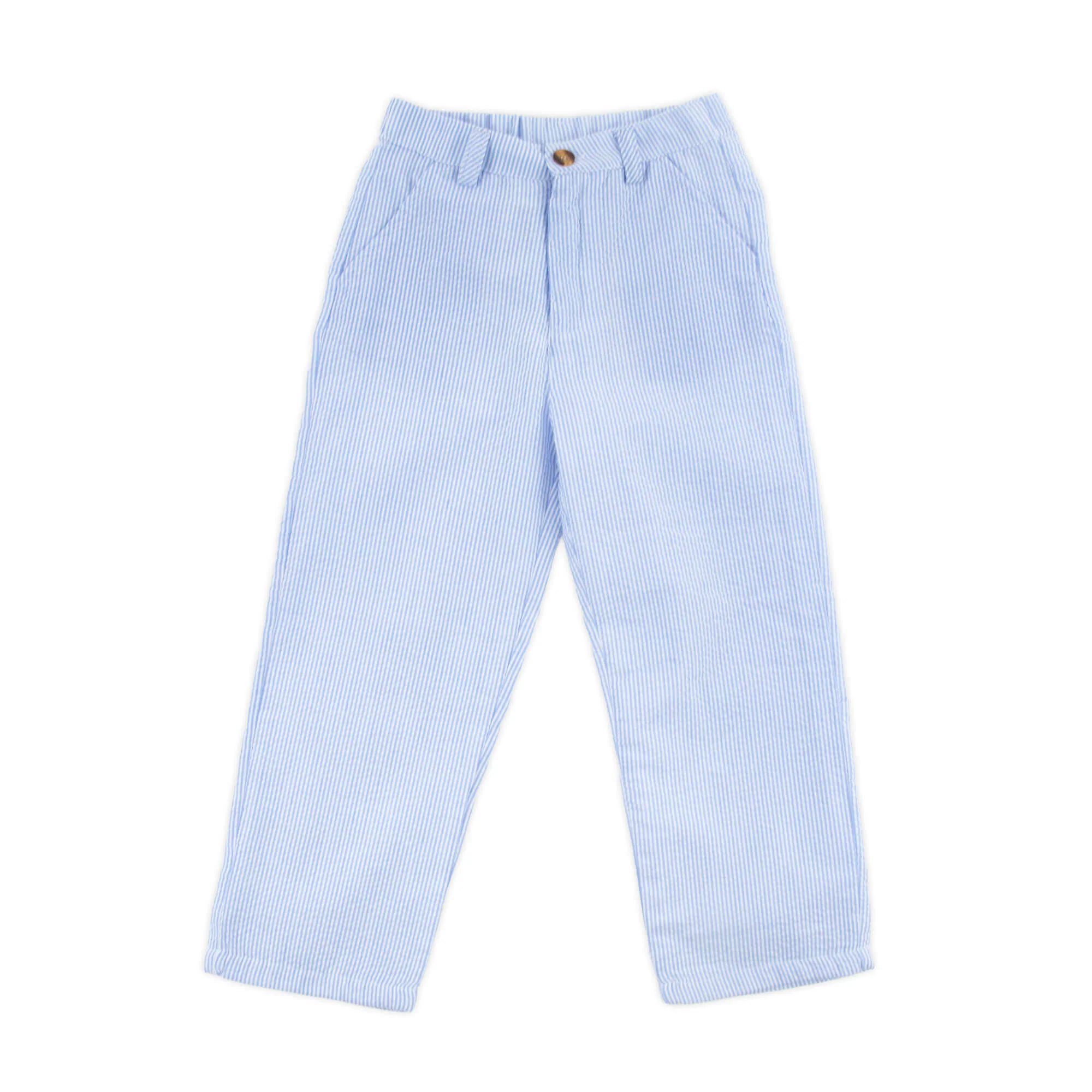 French Blue Stripe Seersucker Standard Pants