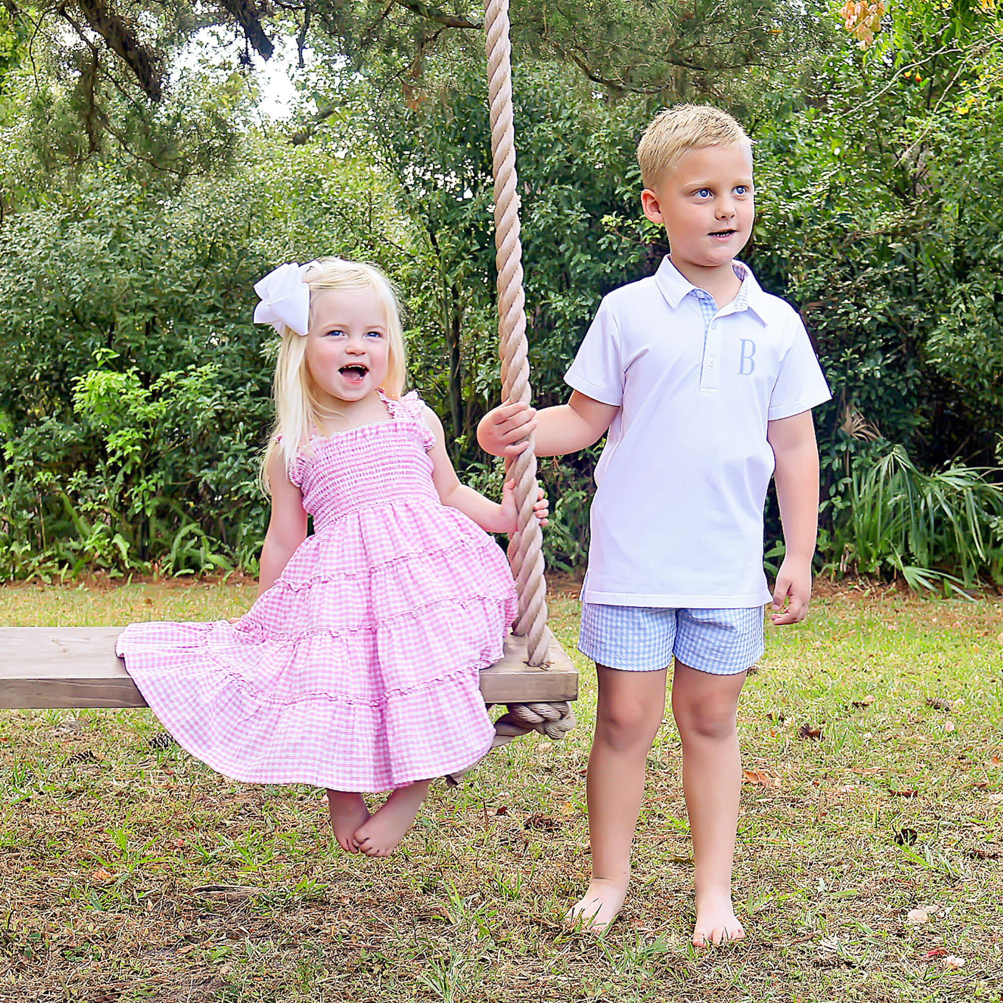 Light Pink Gingham Willow Dress - Image 5