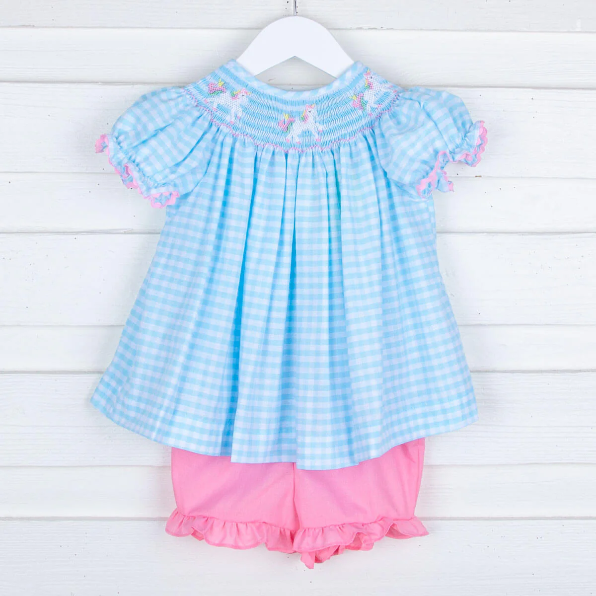 Magical Unicorn Smocked Short Set